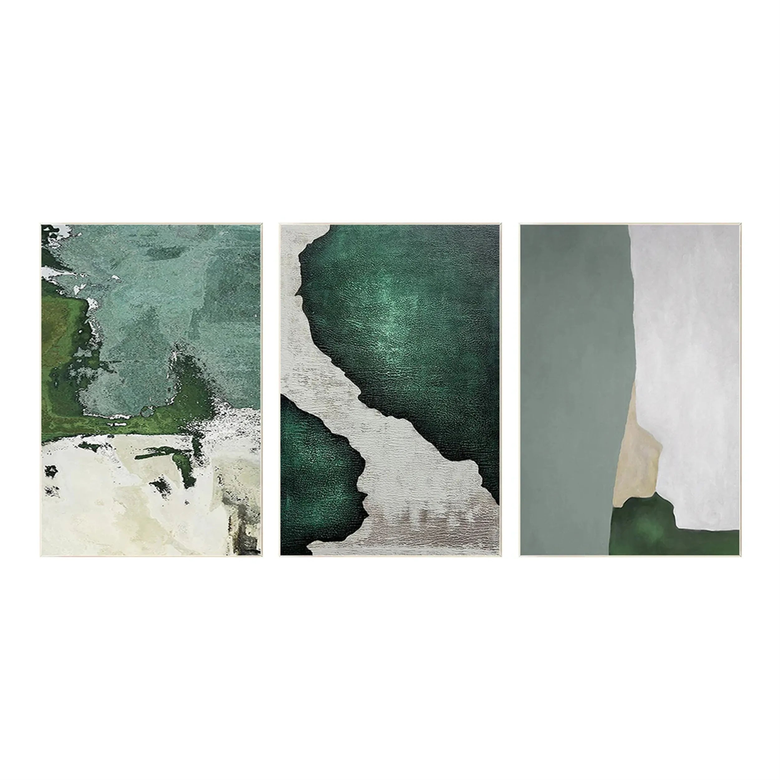 Blue & Green Abstract Set of 3#BG081