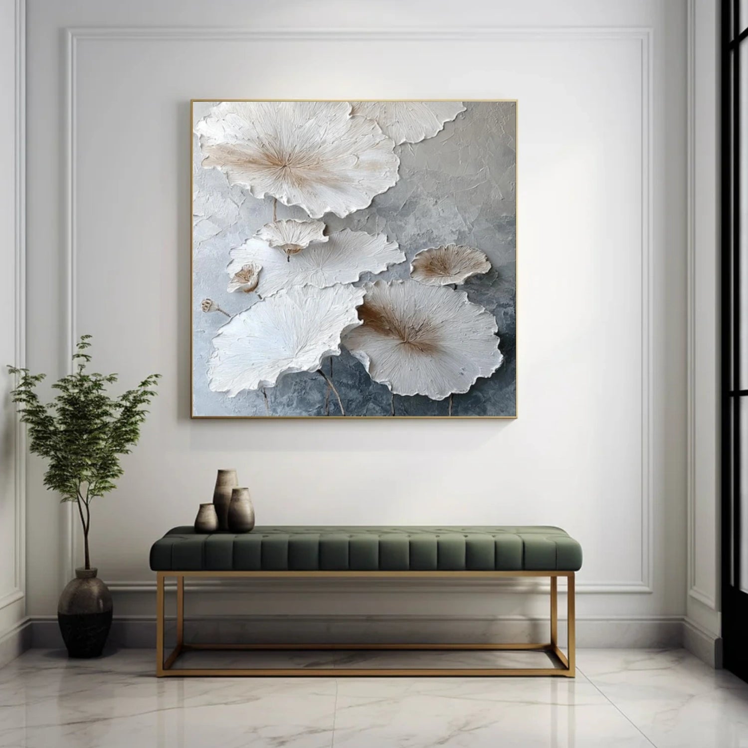 Flower & Tree Abstract Textured Canvas # FT 342