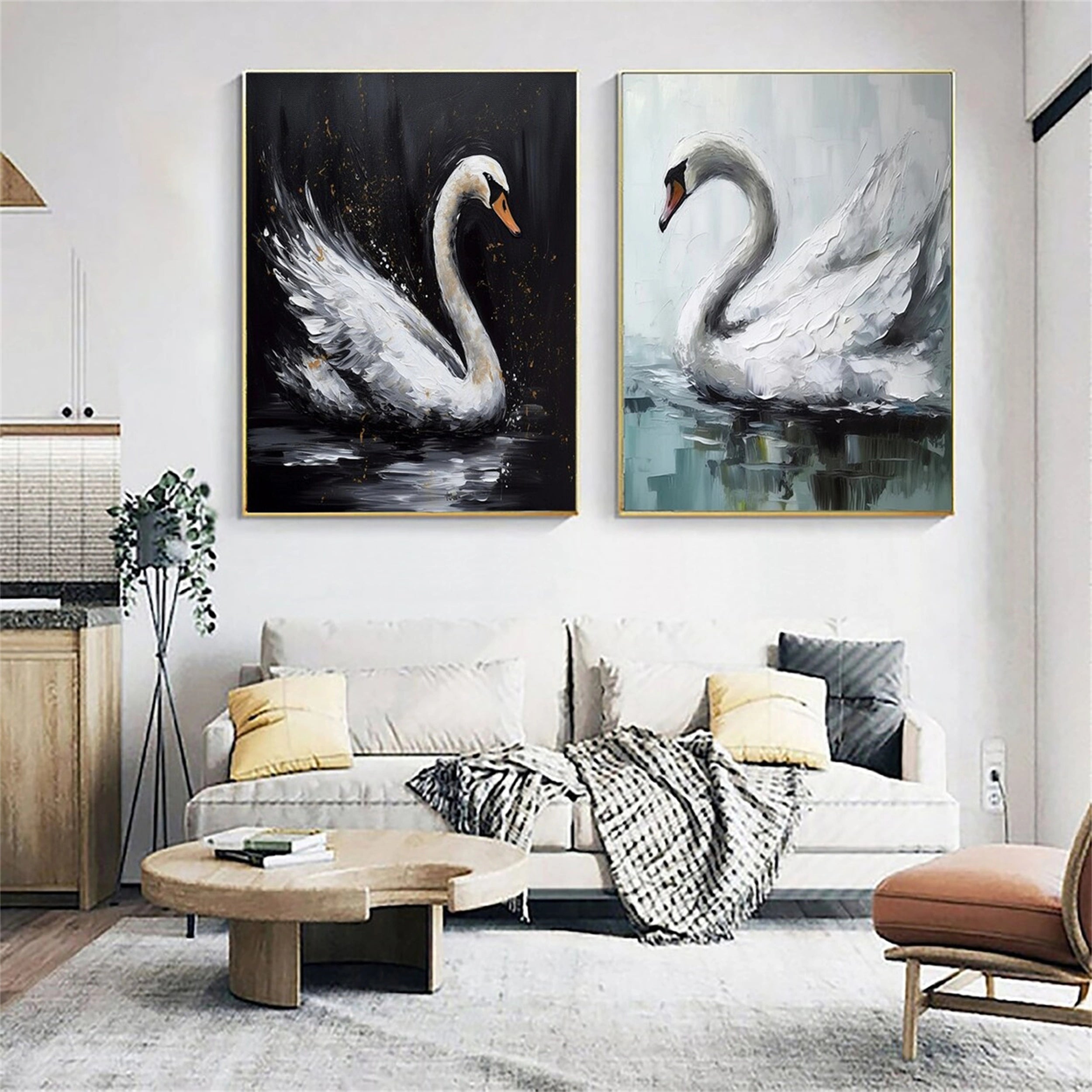 Minimalist Zen Canvas Paintings Set of 2 #MZ065