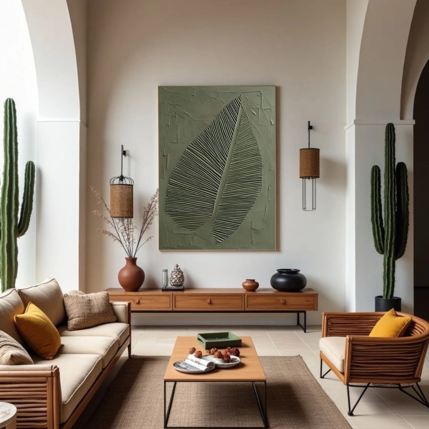 Green Minimalist Texture Canvas # MM415