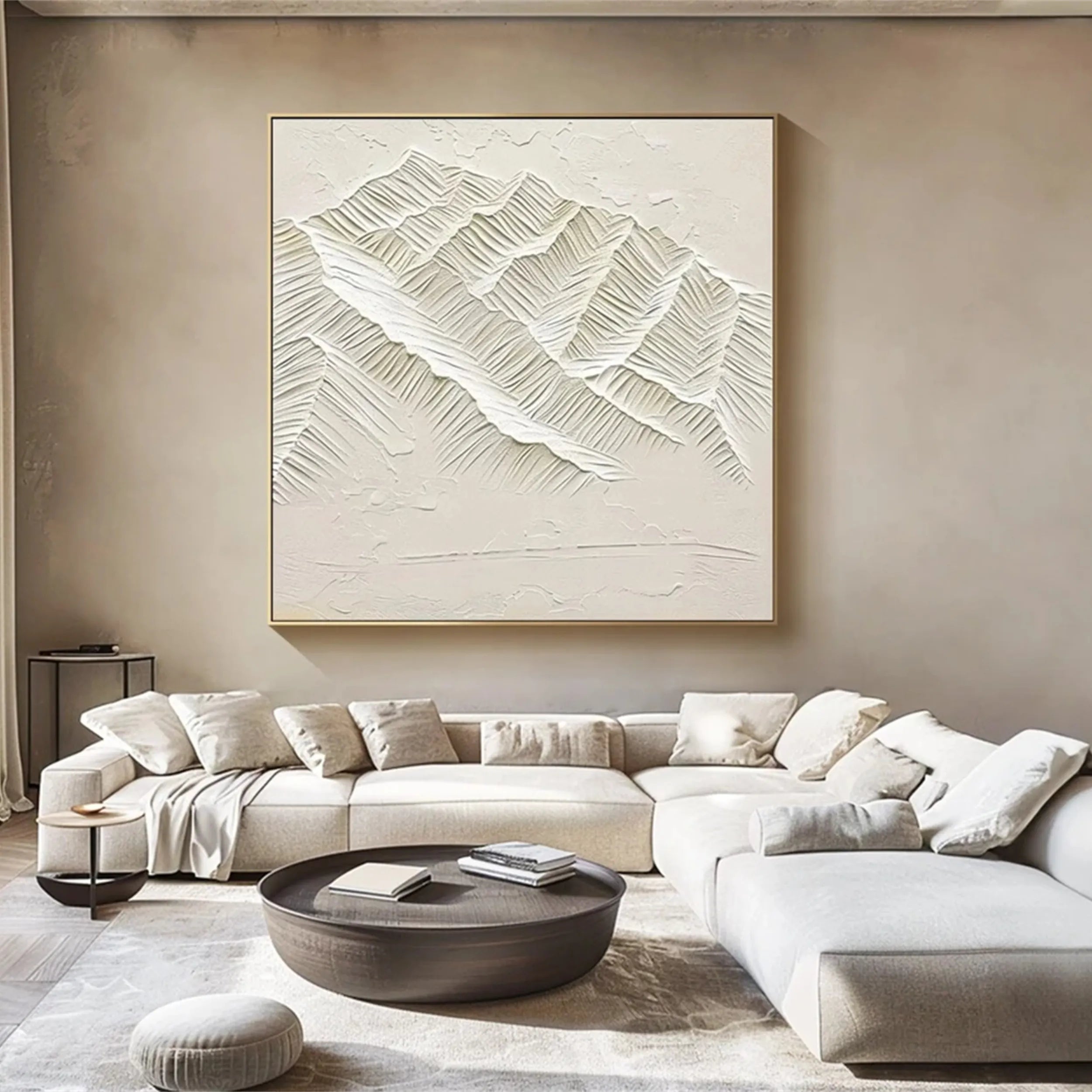 Beige Minimalist Textured Wall Art #MM262