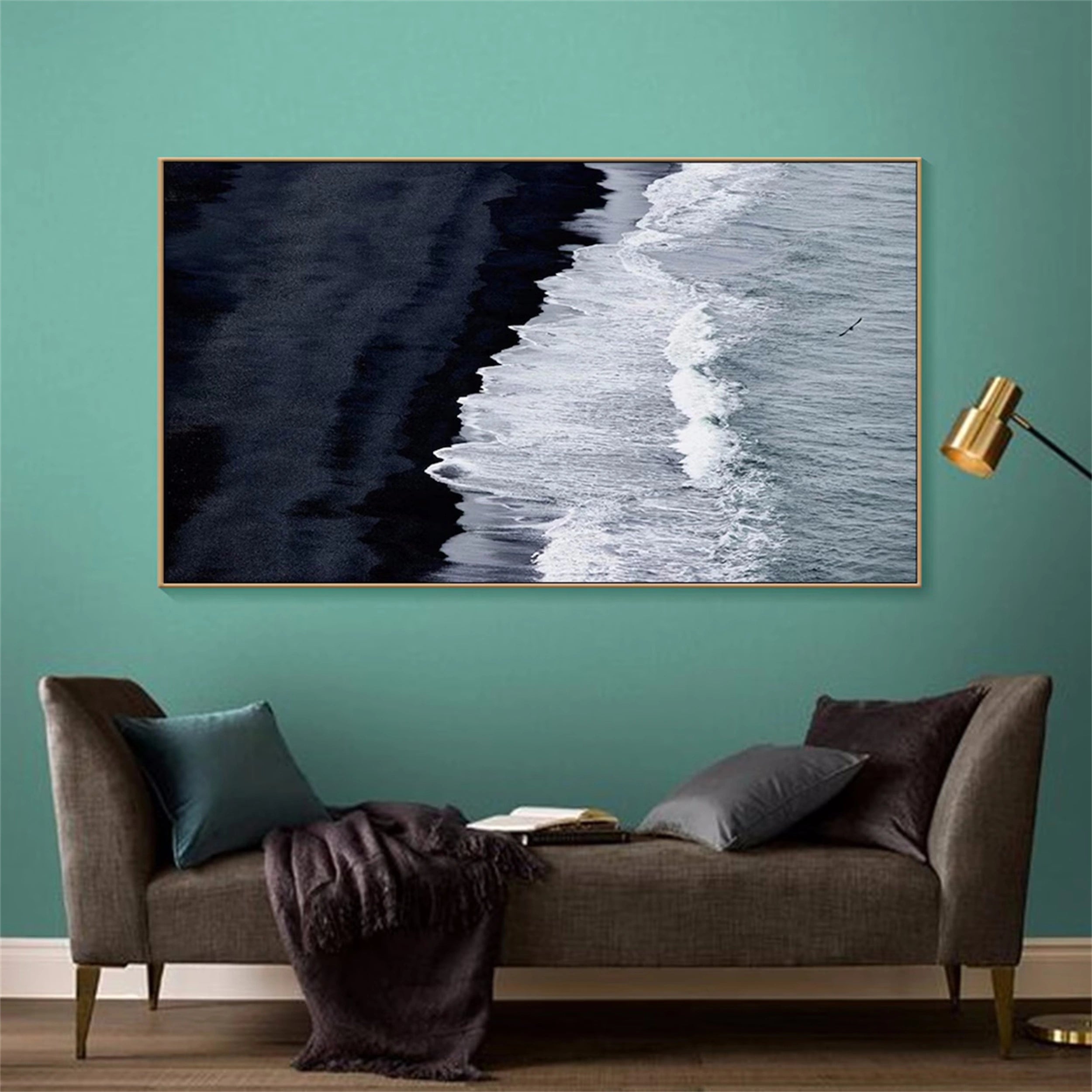 Black White Textured Minimalist Wall Art #MZ056