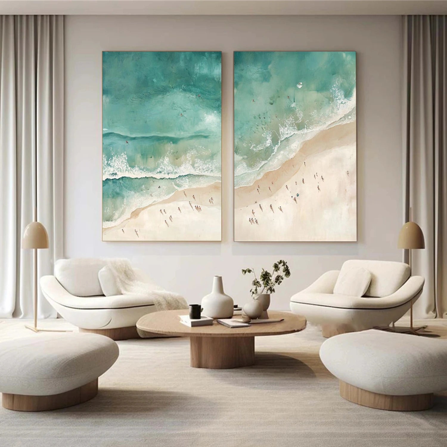 Sport Art Texture Painting Canvas Set of 2 # SA078