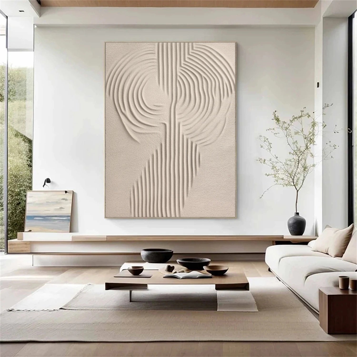 Beige & Brown Abstract #BB142