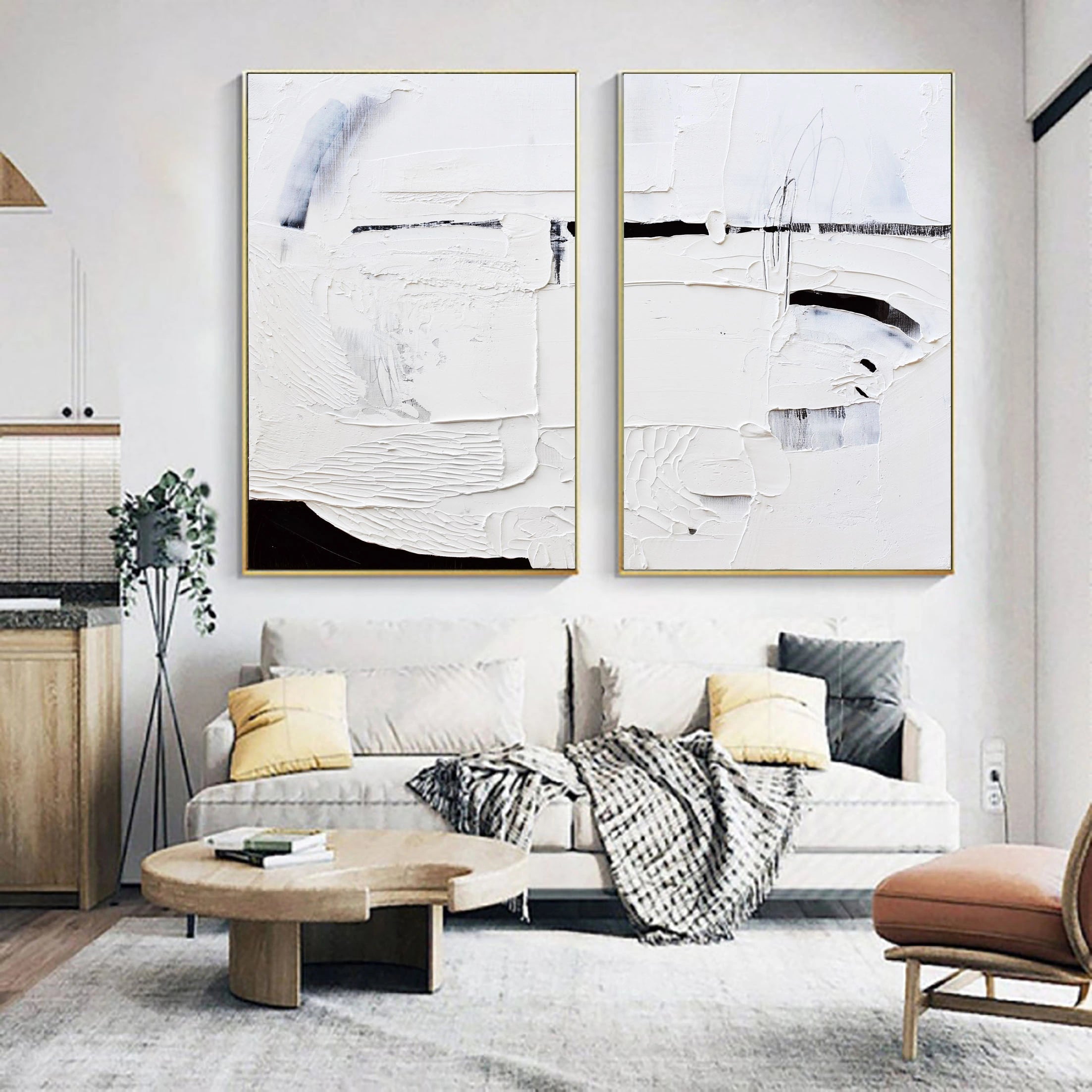 Abstract Textured Wall Art Set of 2 #MM048