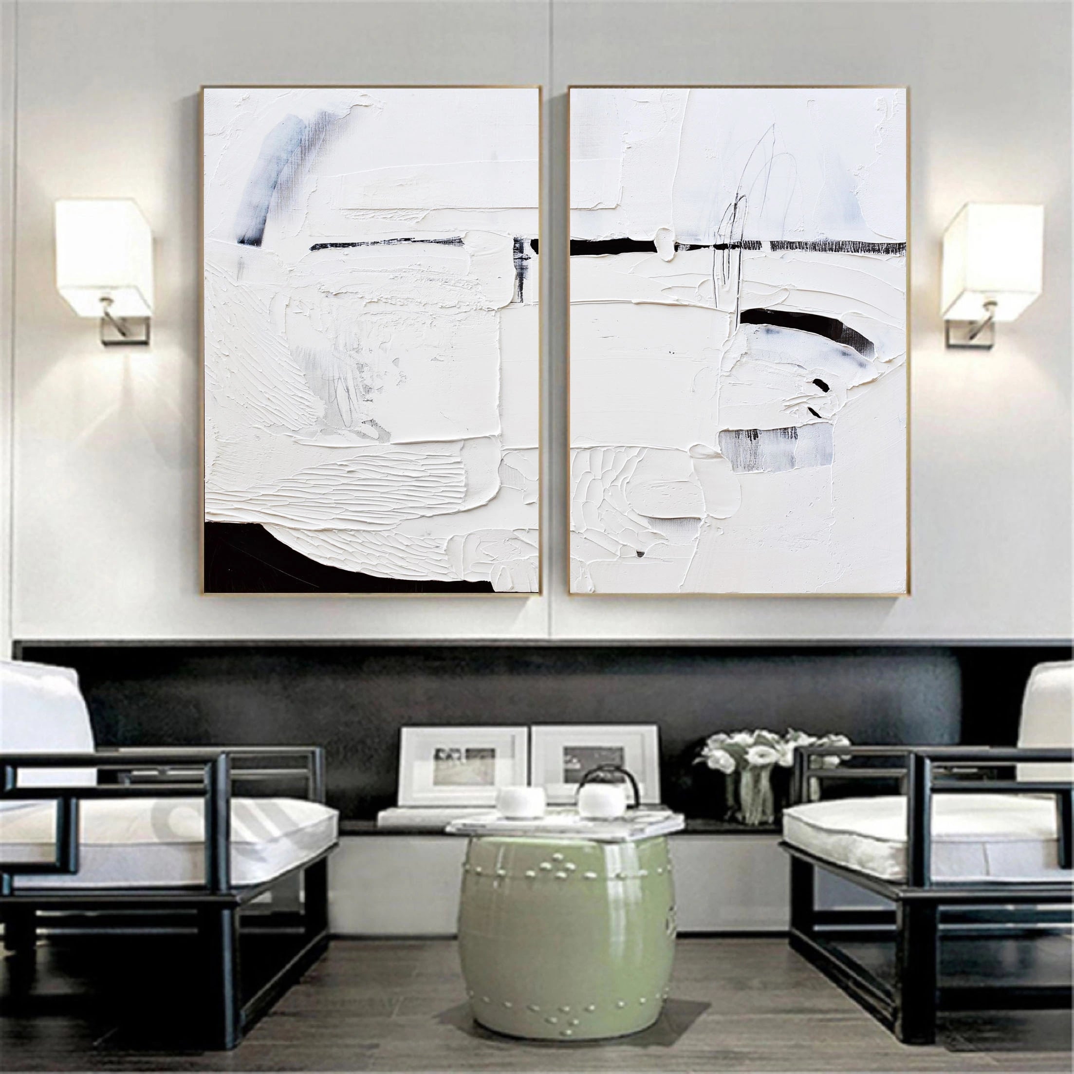 Abstract Textured Wall Art Set of 2 #MM048