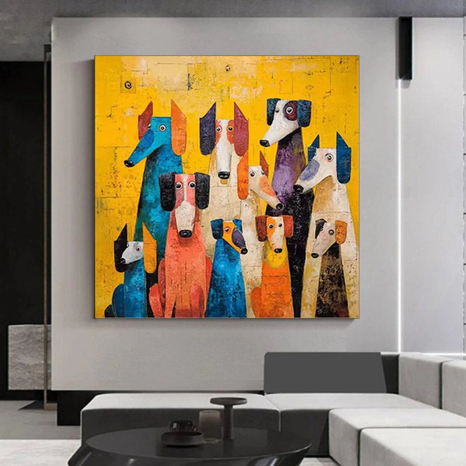 Colorful Abstract Animal Canvas Art #AP199