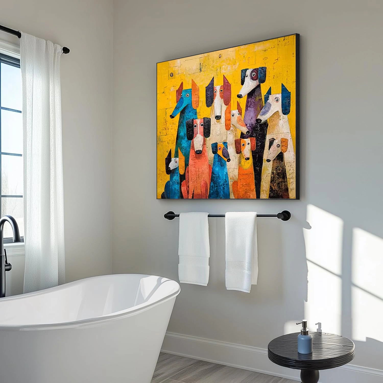 Colorful Abstract Animal Canvas Art #AP199