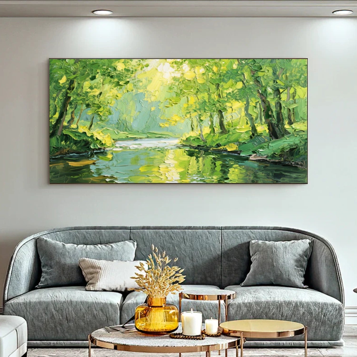 Flower & Tree Abstract Texture Canvas Art #FT 268