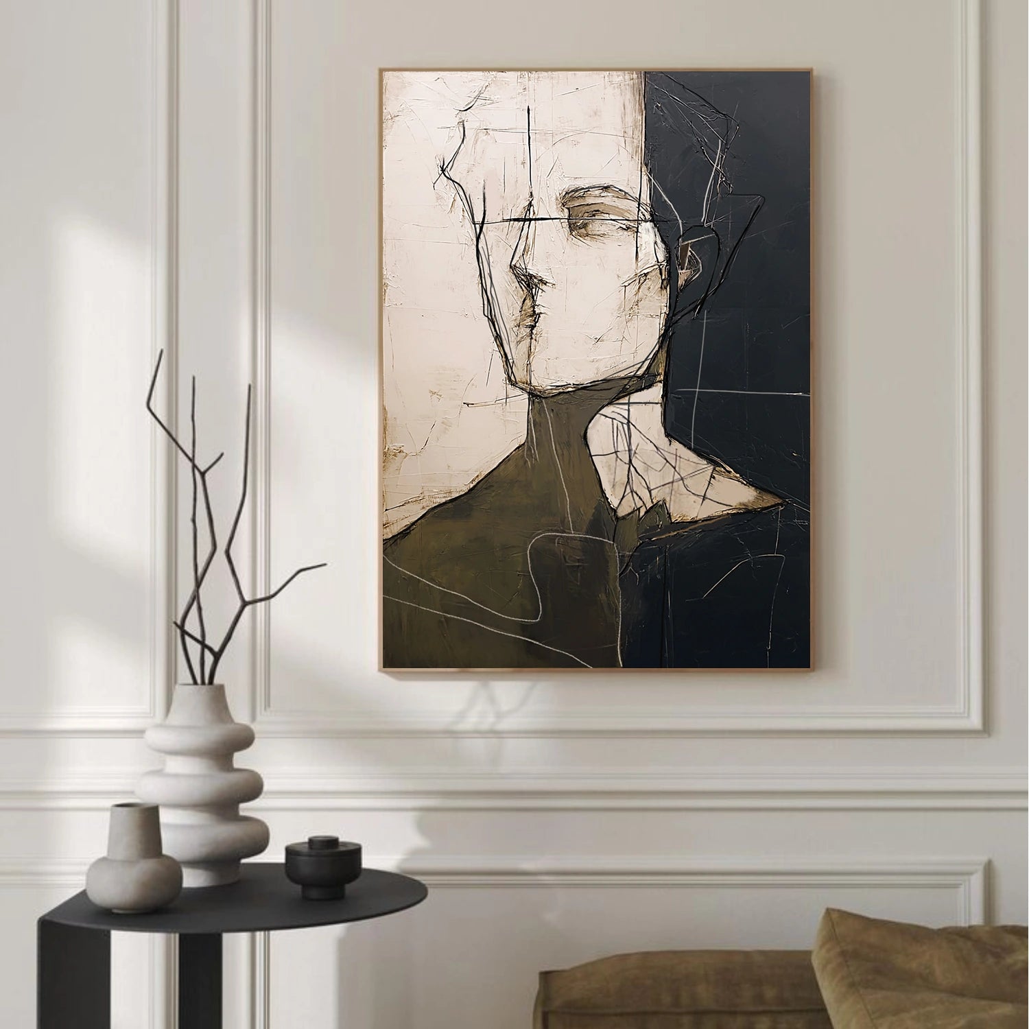 Abstract Portrait Textured Wall Art #PT 064