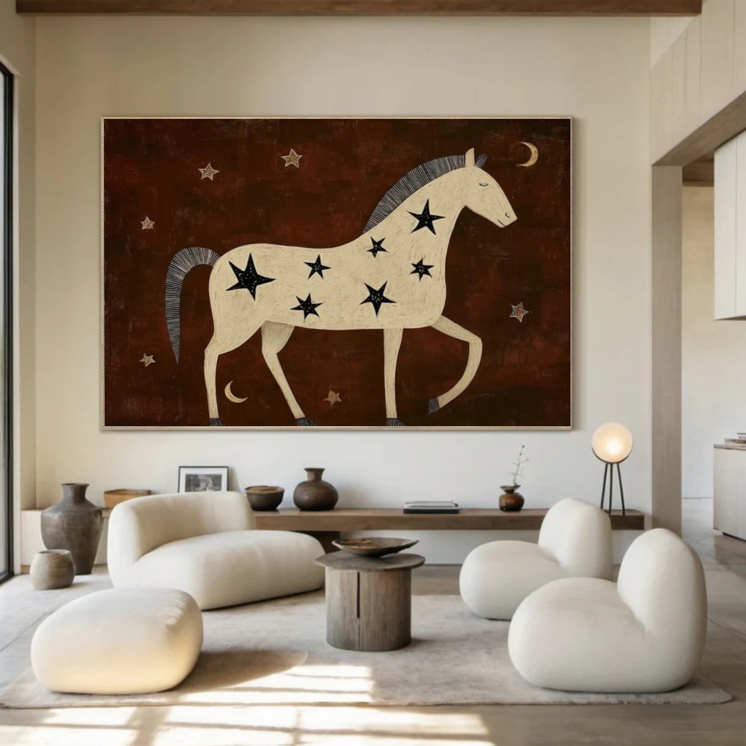 Abstract Animal Horse Canvas Art #AP217