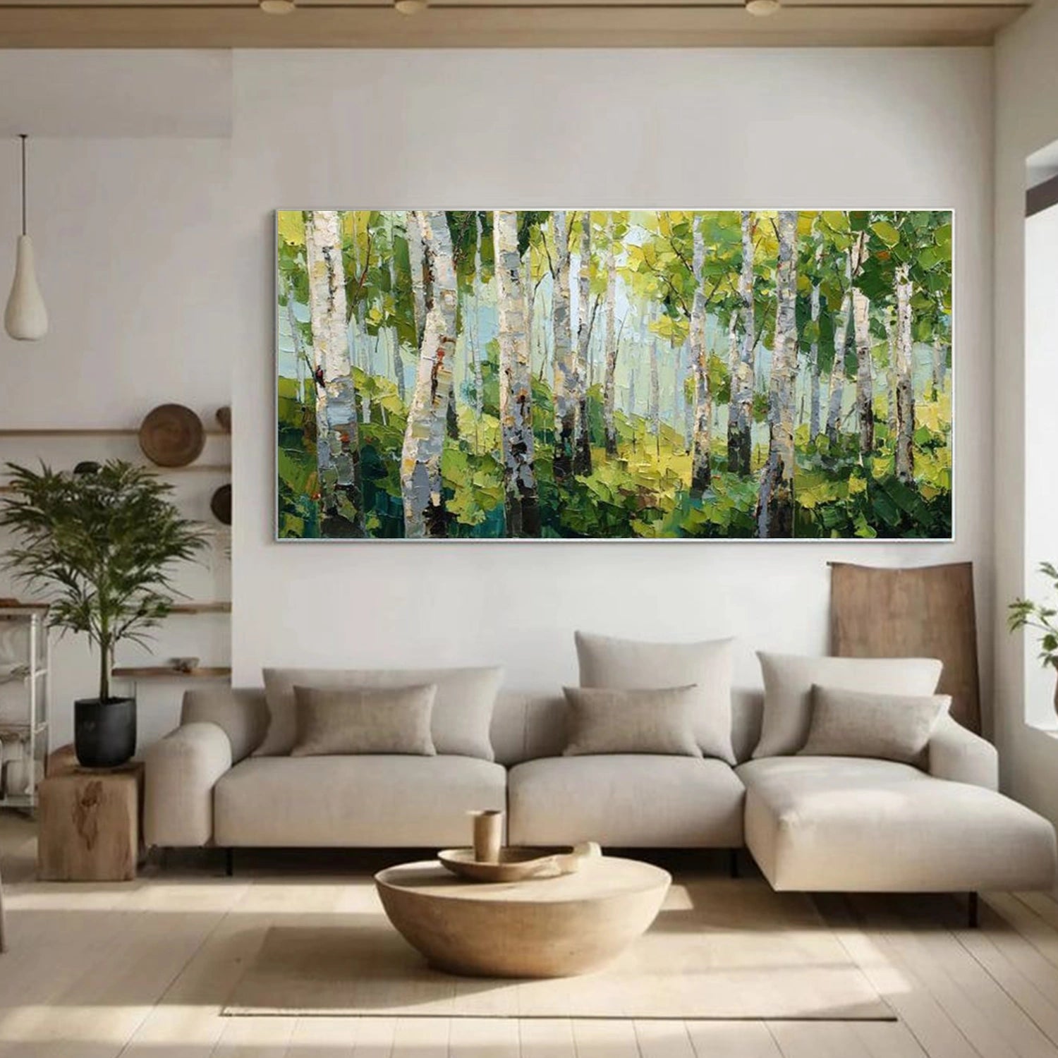 Flower & Tree Abstract Texture Canvas Art #FT 329