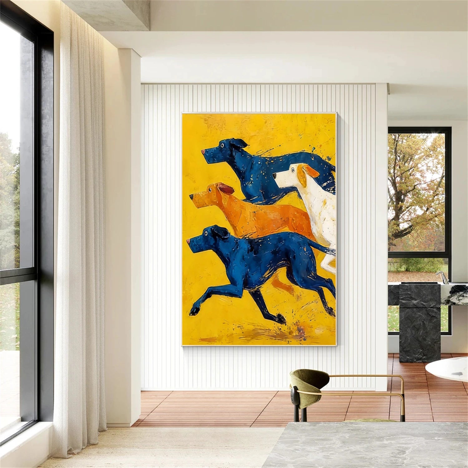 Colorful Abstract Animal Texture Canvas Art #AP232