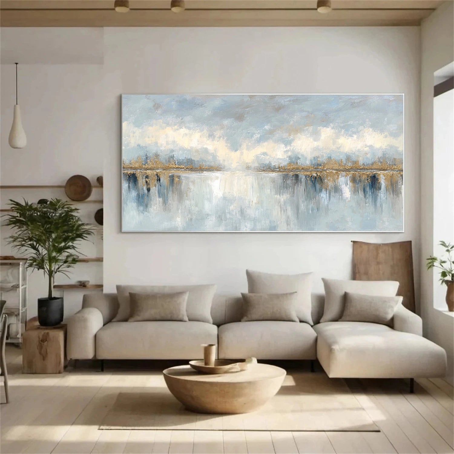 Blue & Green Abstract Wall Art #BG134