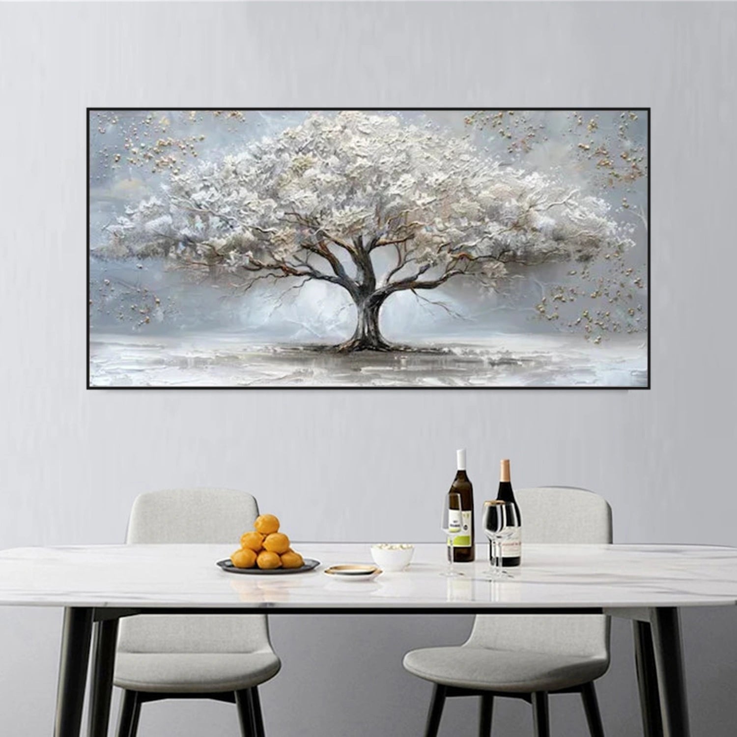 Flower & Tree Abstract Texture Canvas Art #FT 308