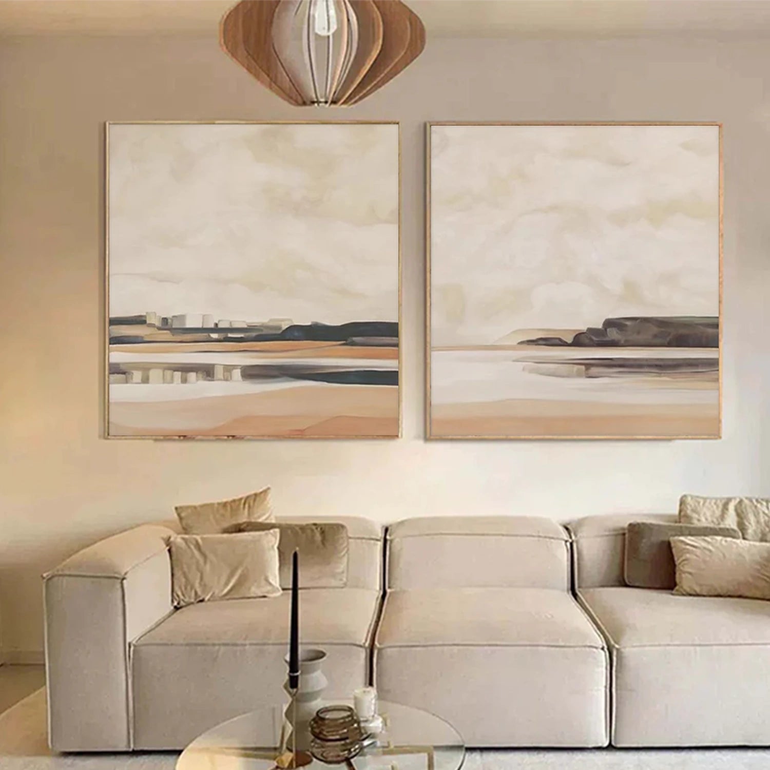 Abstract Wall Art Square Set of 2 #AB615