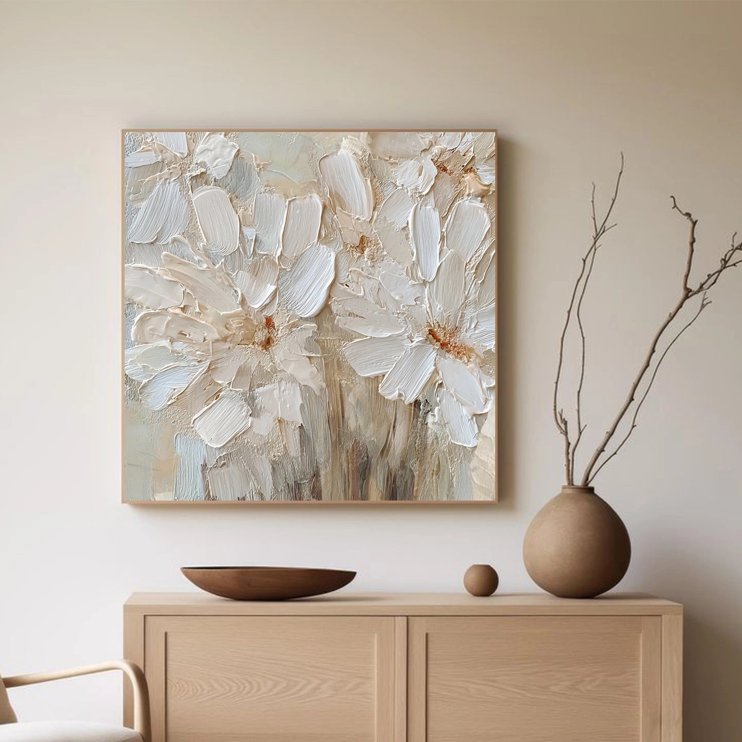 Flower & Tree Abstract Textured Canvas # FT 345