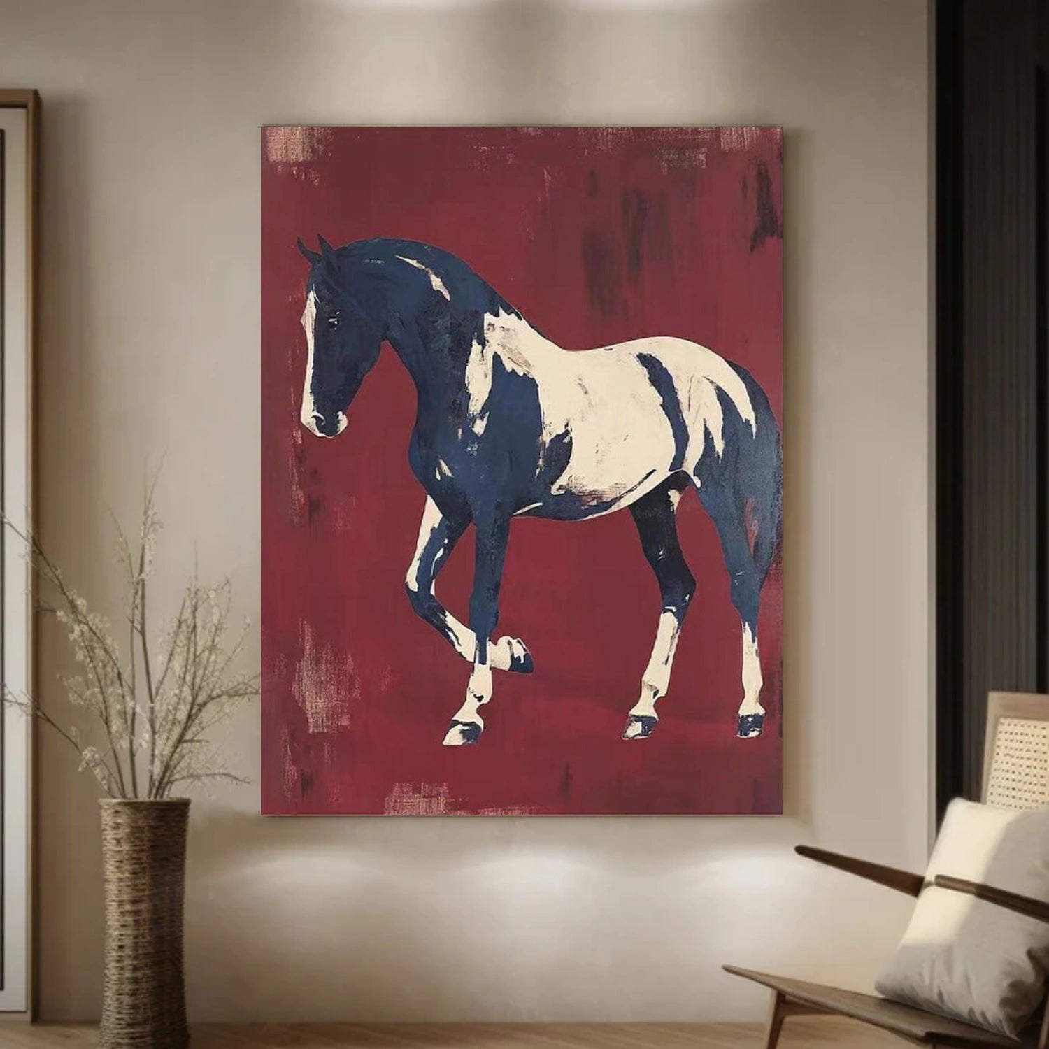 Abstract Animal Horse Canvas Art #AP189