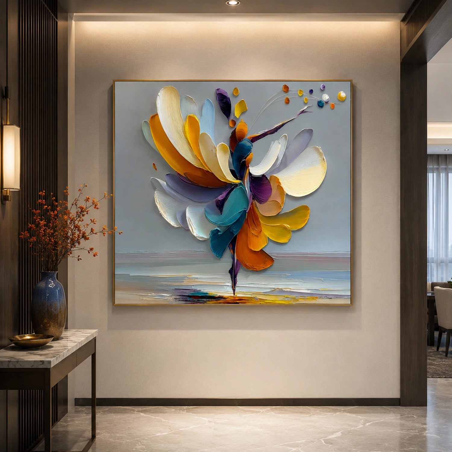 Abstract Portrait Texture Wall Art #PT 075