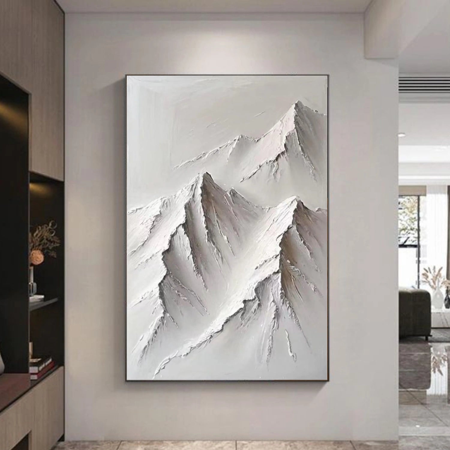 Abstract Mountain Textured Canvas Art #MM322