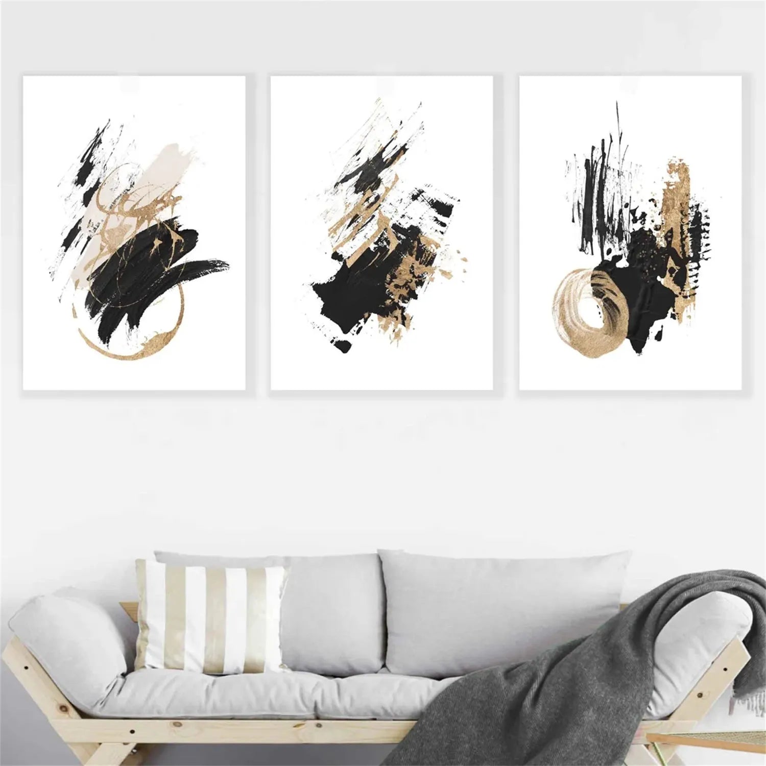 Minimalistic Balance Canvas Painting Set of 3 #MM293