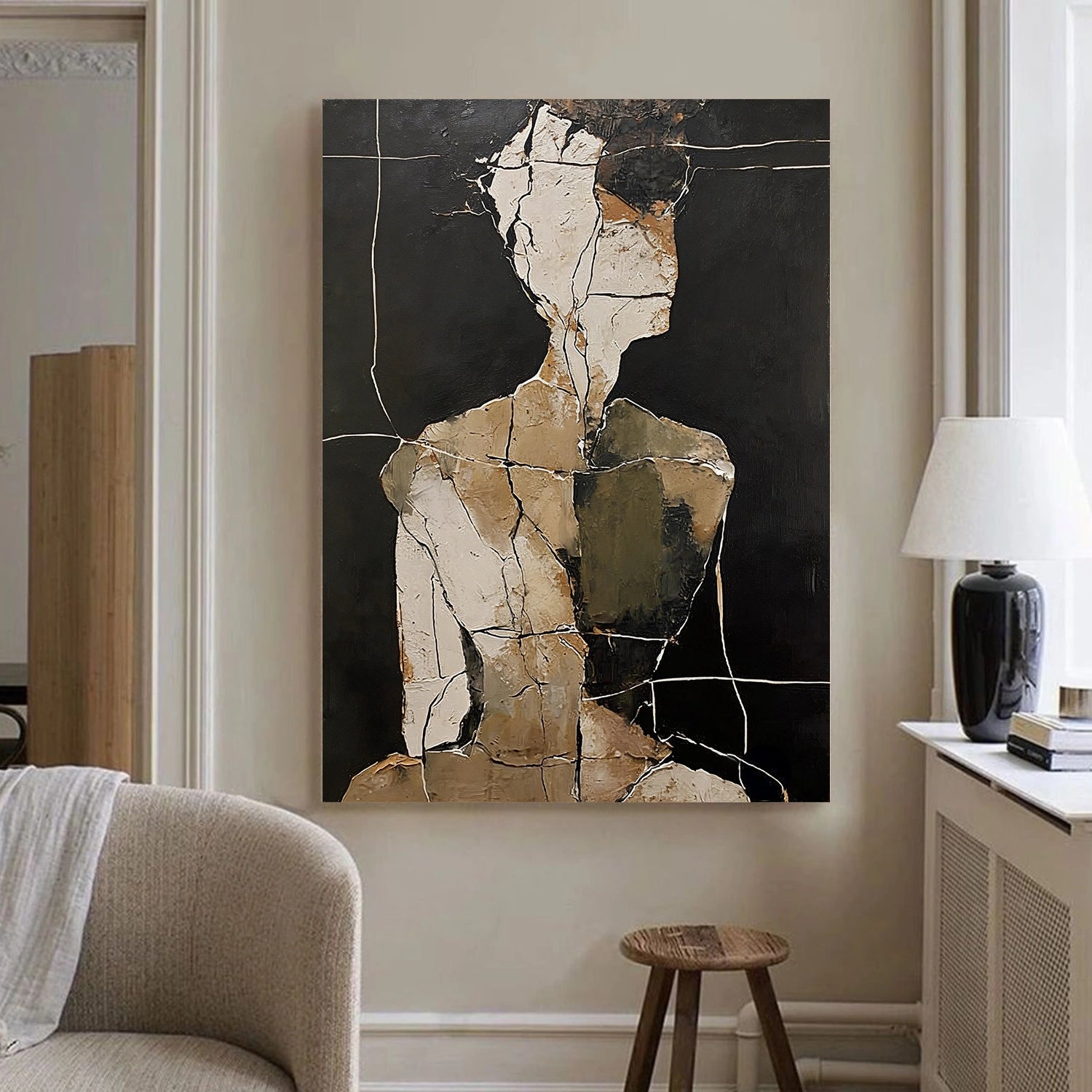 Abstract Portrait Textured Wall Art #PT 067