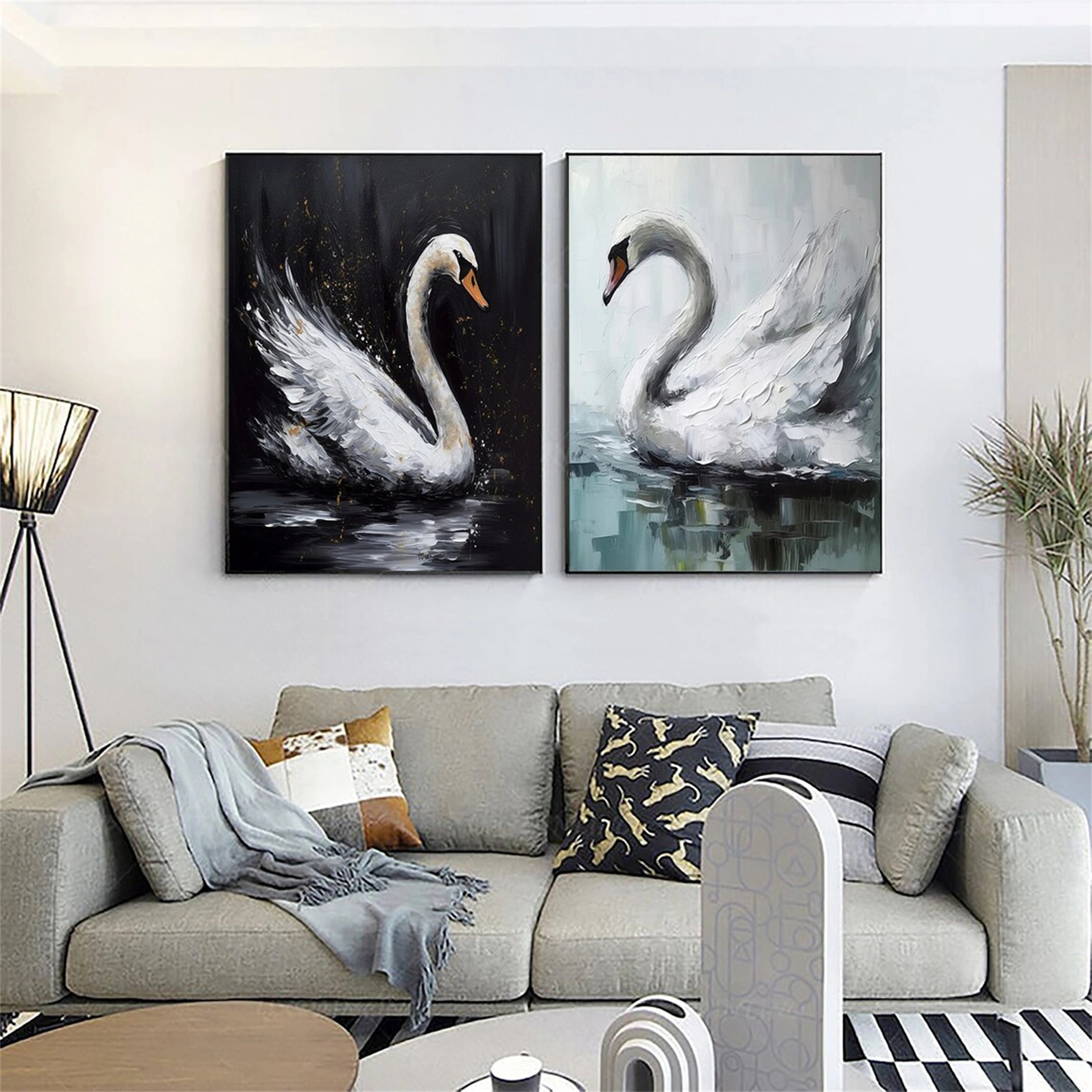 Minimalist Zen Canvas Paintings Set of 2 #MZ065