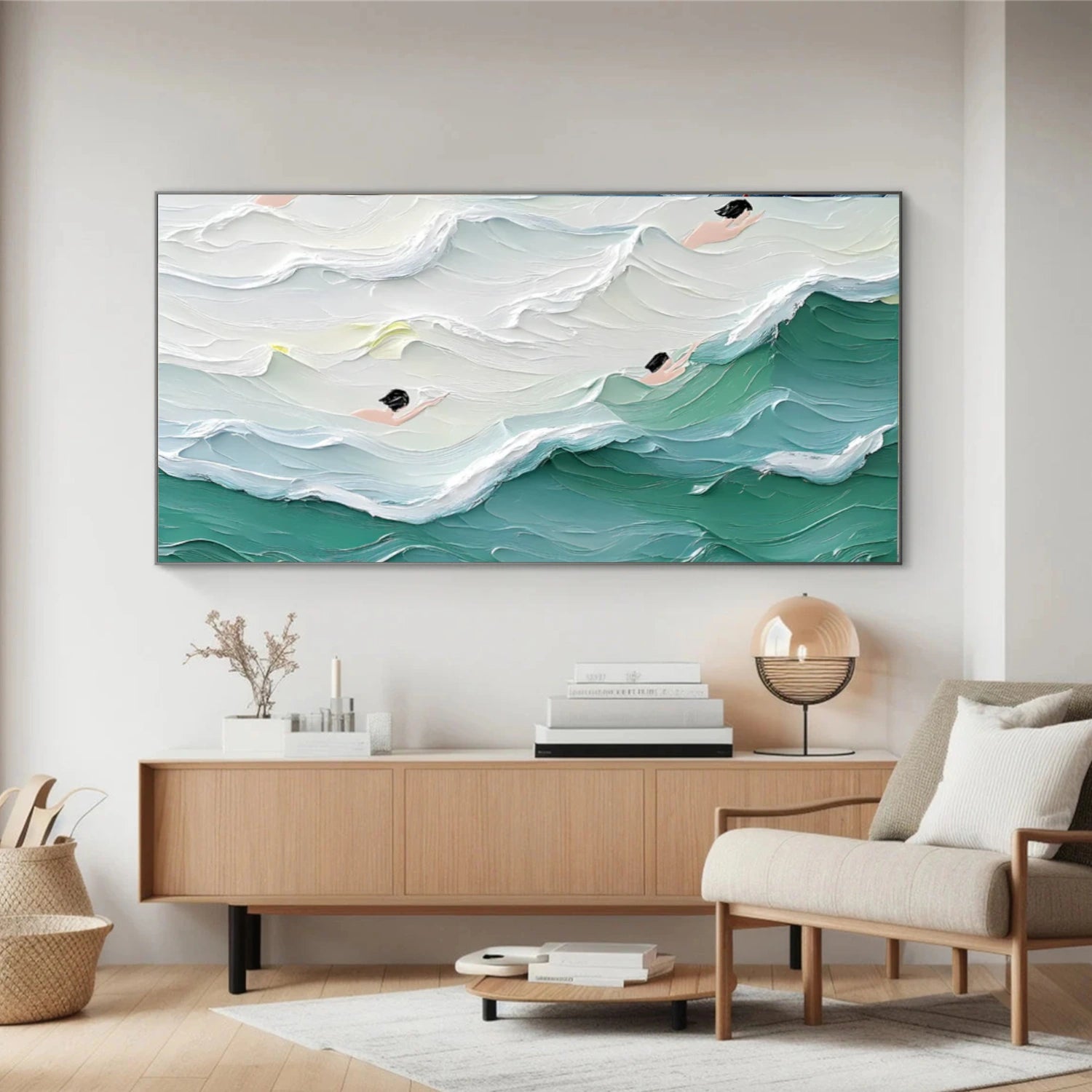 Swimming Sport Texture Canvas Painting #SA028