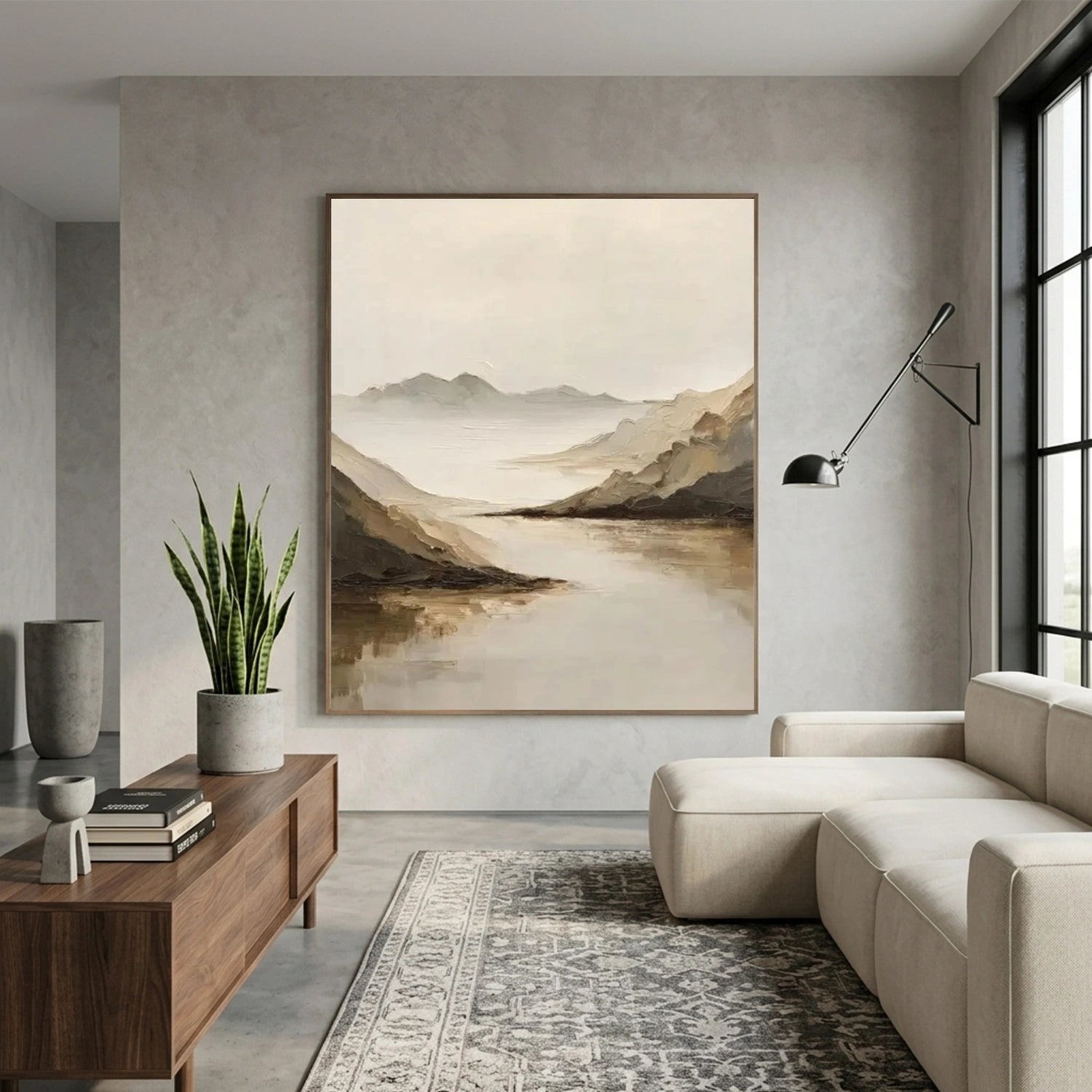 Minimalist Mountain Texture Canvas # MM438