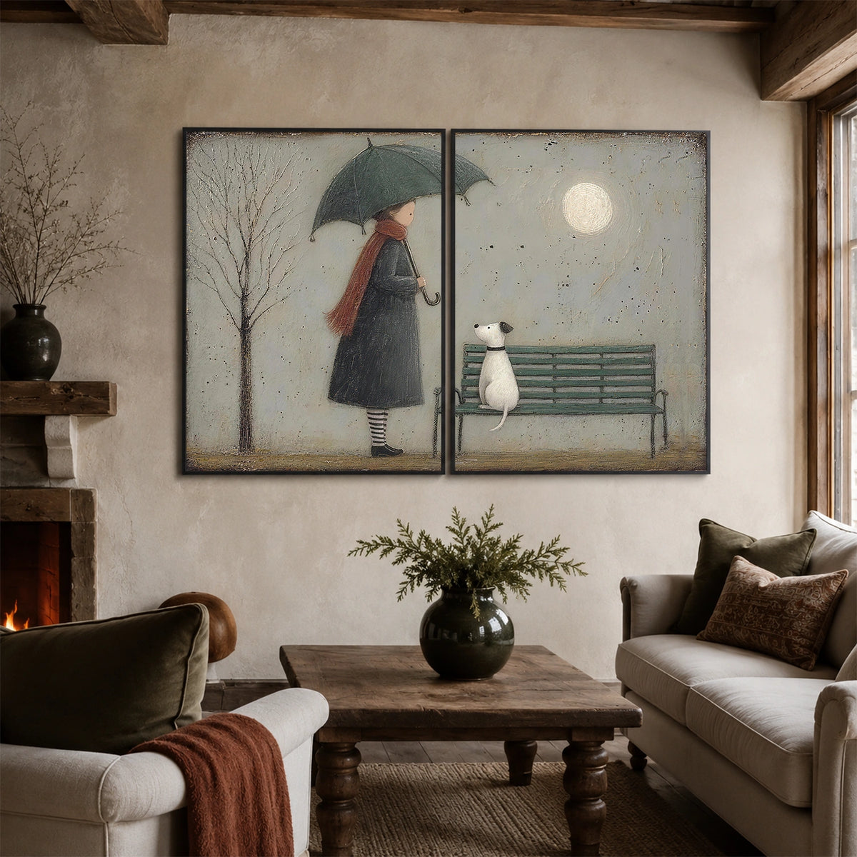 Abstract Portrait Wall Art Set of 2 #PT 086