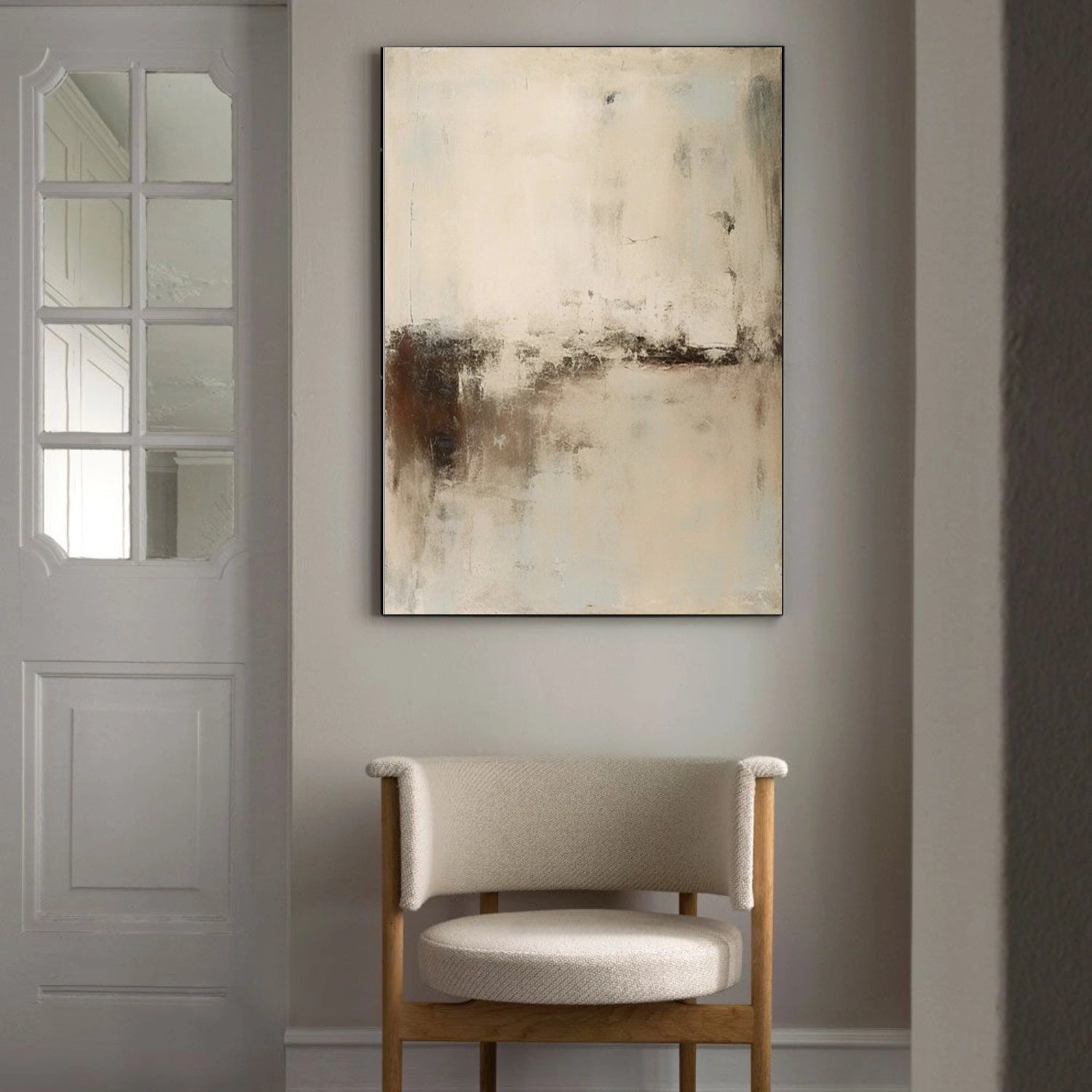 Beige & Brown Abstract Wall Art #BB174