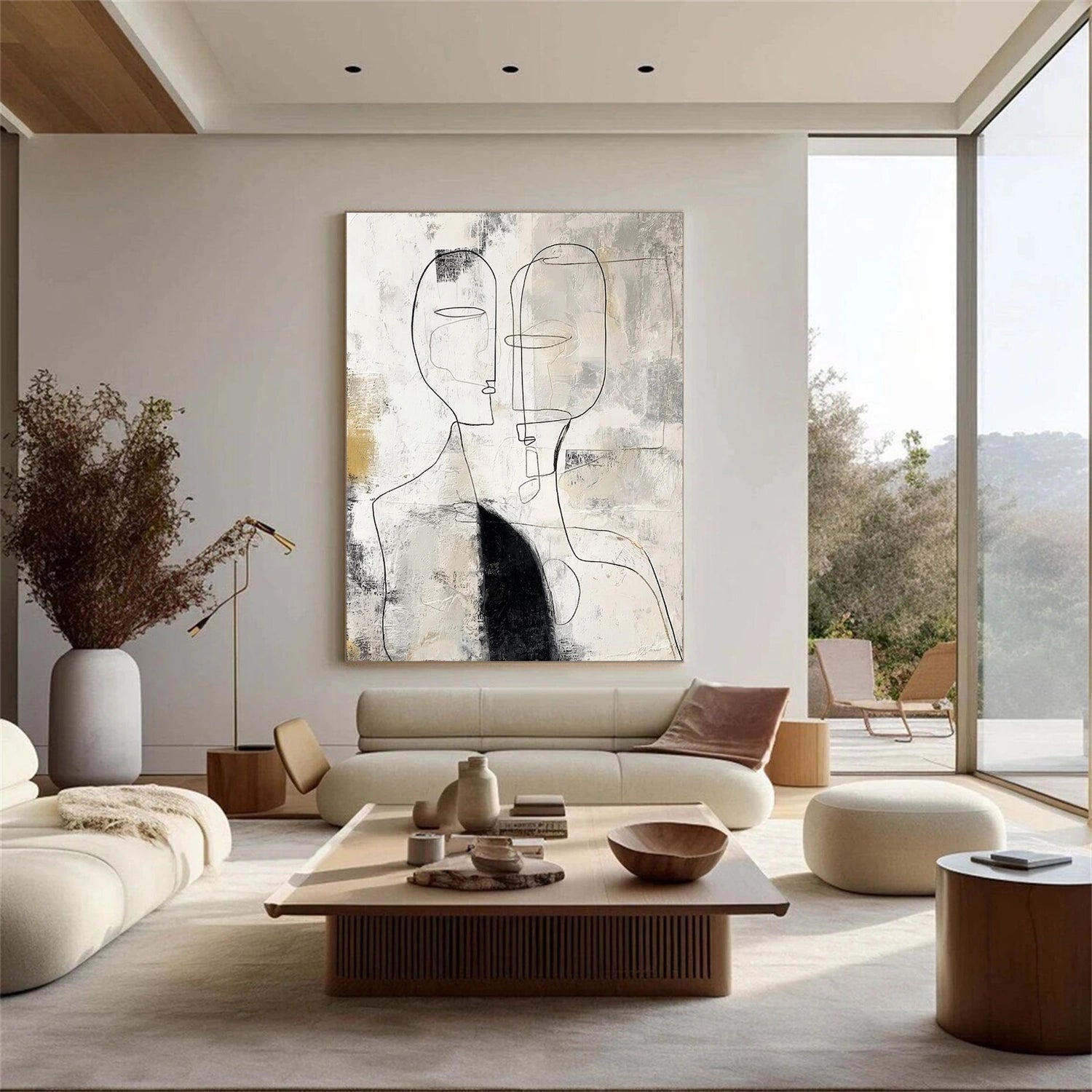 Contemporary Abstract Minimalist Textured Wall Art #CW054