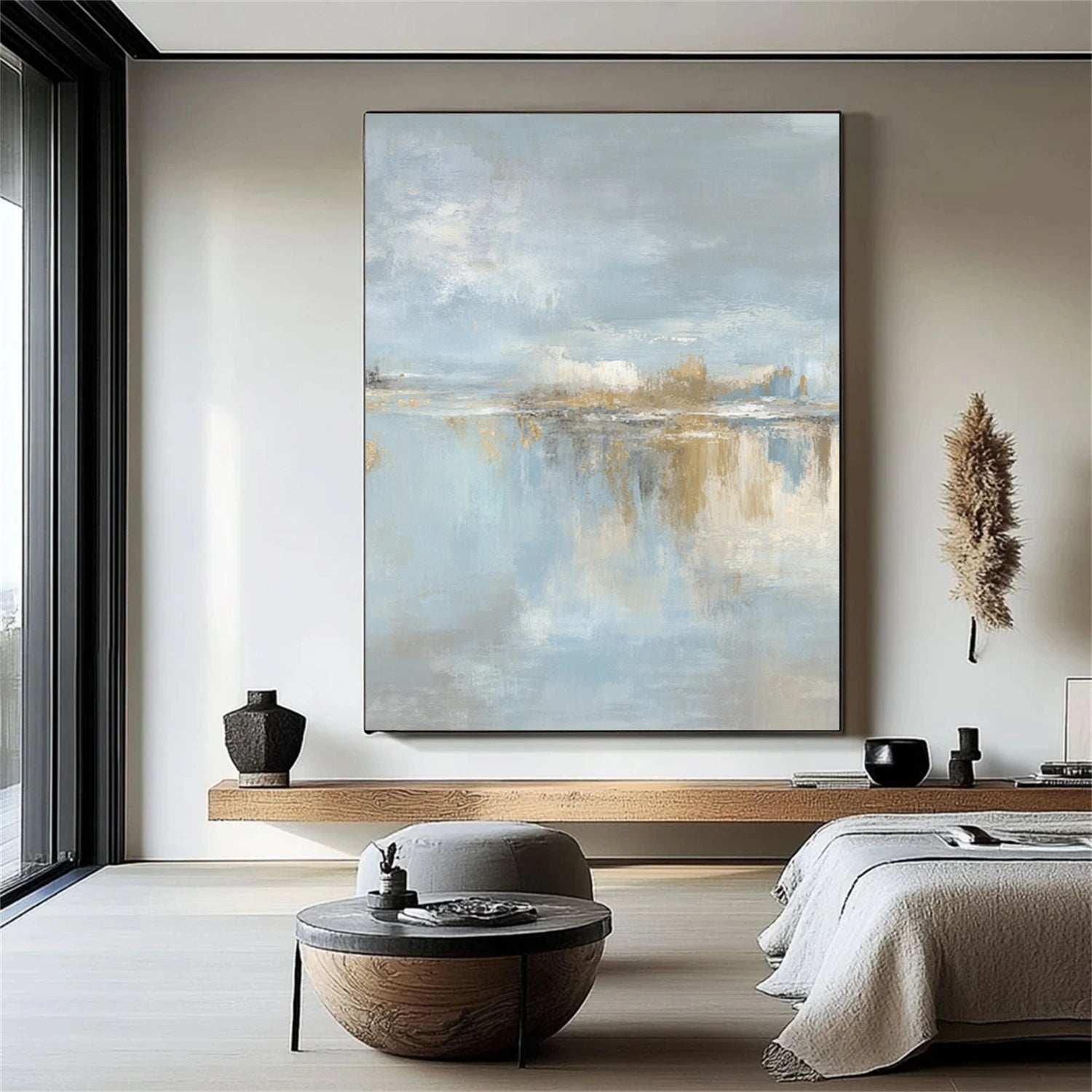 Blue & Green Abstract Wall Art #BG133