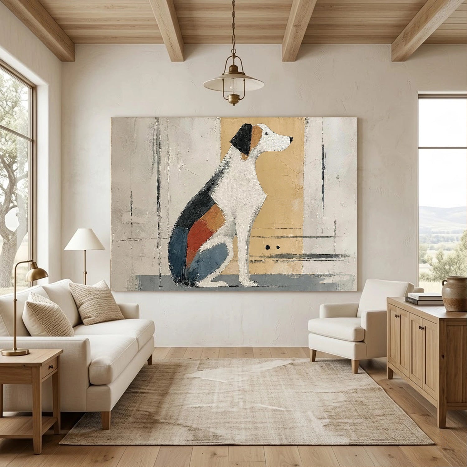 Abstract Animal Canvas Art #AP244