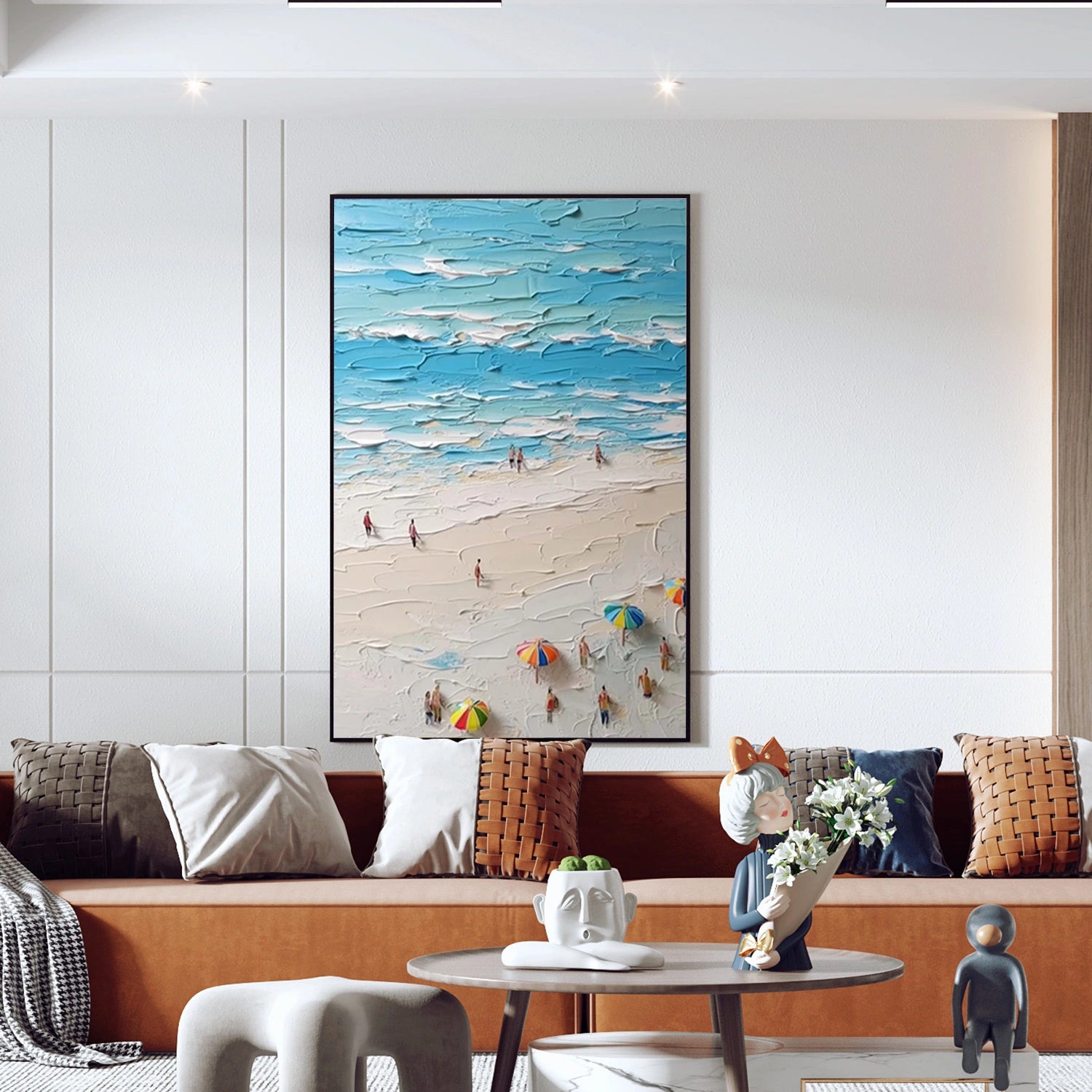 Swimming Sport Texture Canvas Painting #SA016
