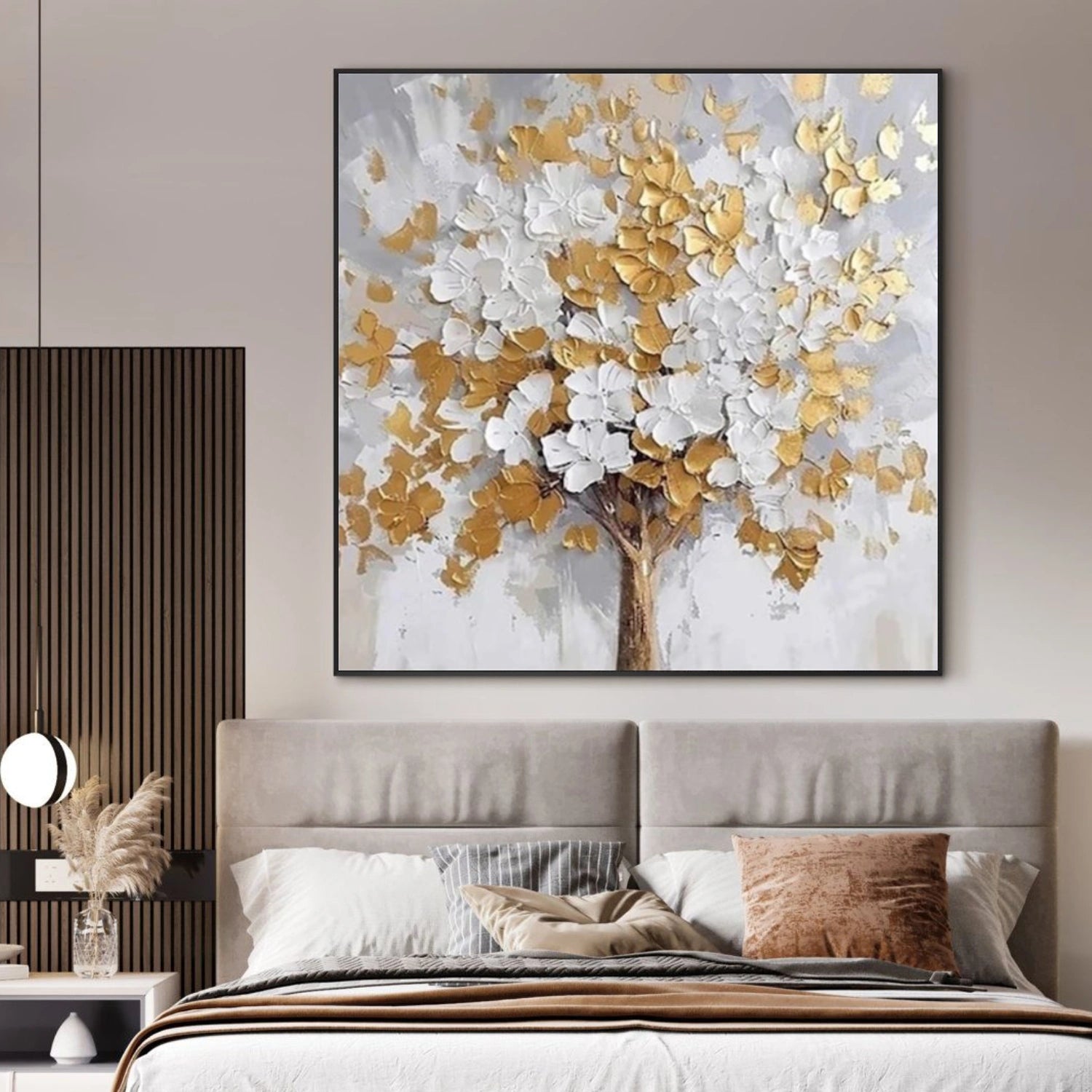 Flower & Tree Abstract Texture Canvas Art #FT 326