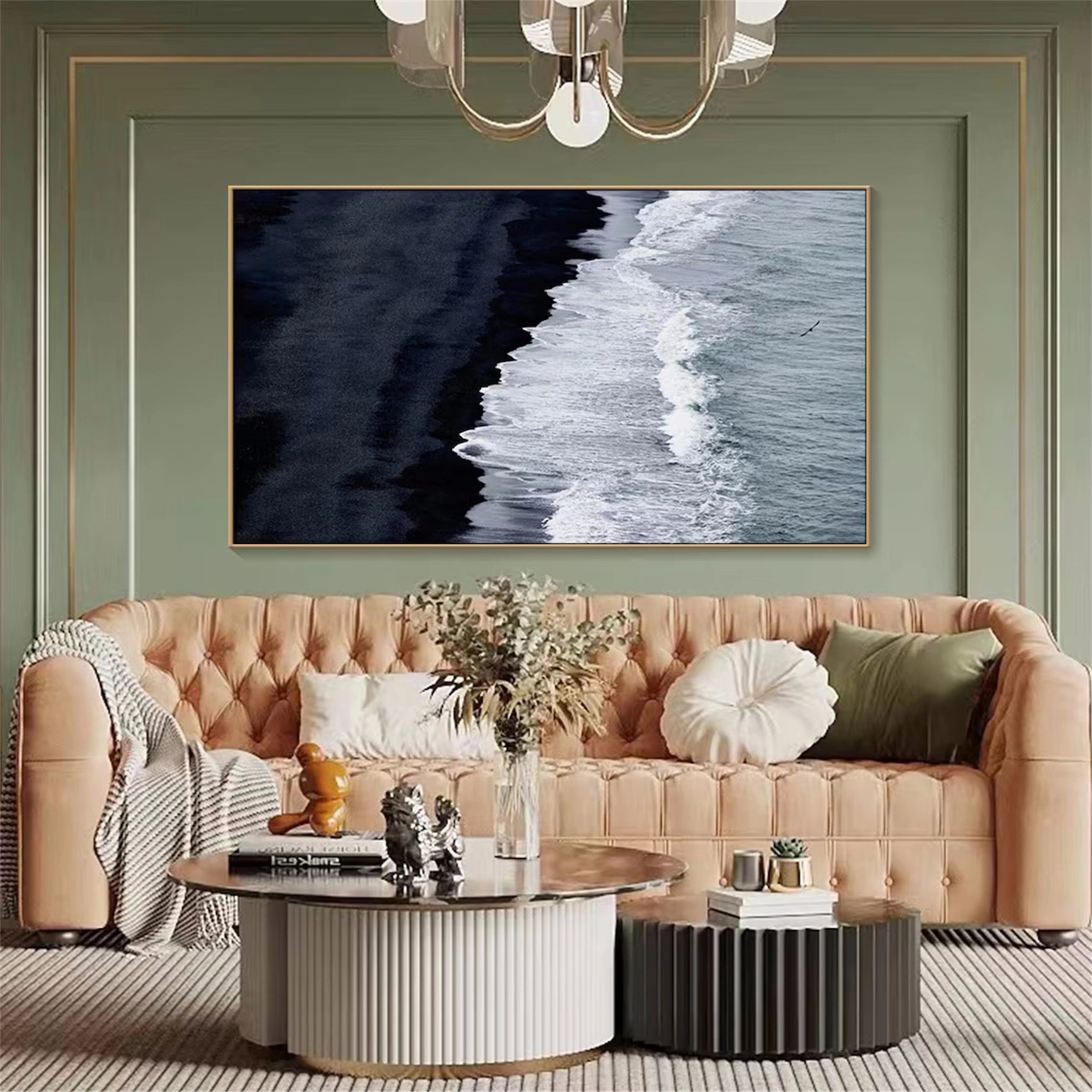 Black White Textured Minimalist Wall Art #MZ056