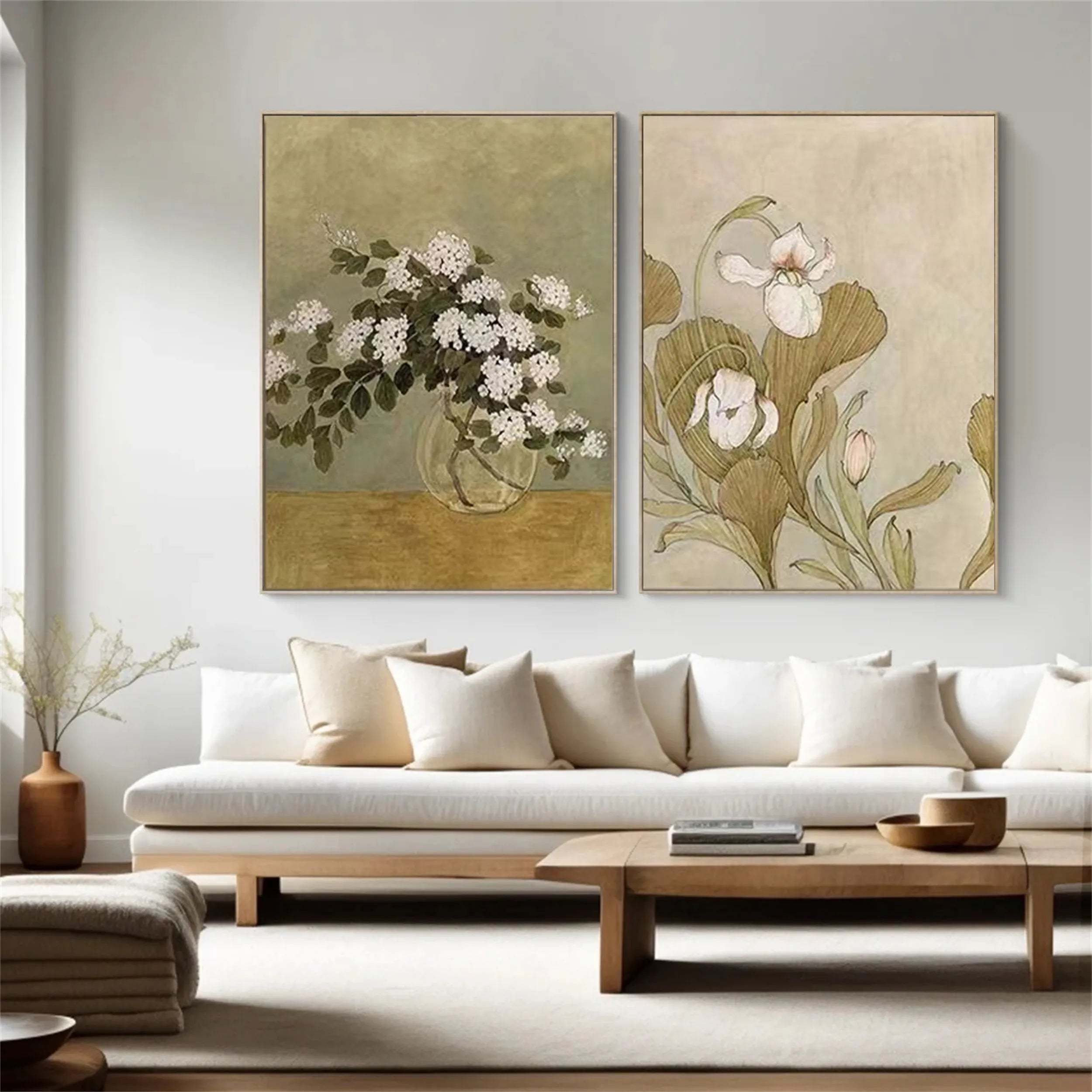 Flower And Tree Painting Set of 2 #FT 066
