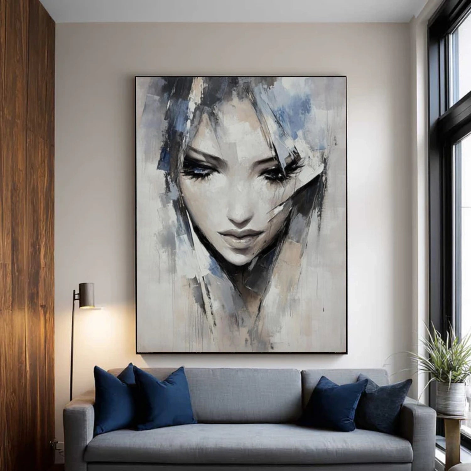 Abstract Portrait Textured Wall Art #PT 059