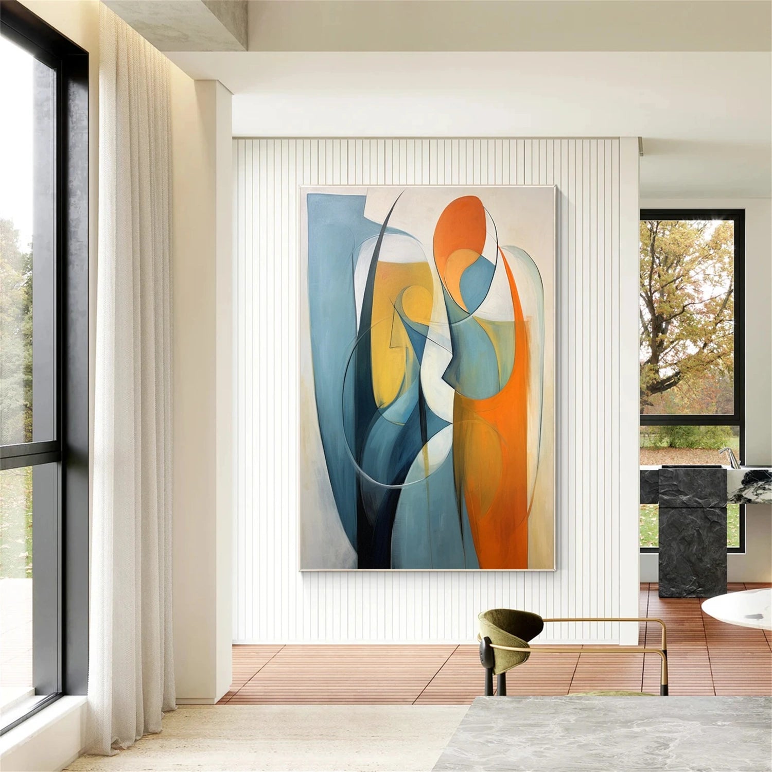 #CL-Custom Size Contemporaty Abstract Minimalist Wall Art #CW016