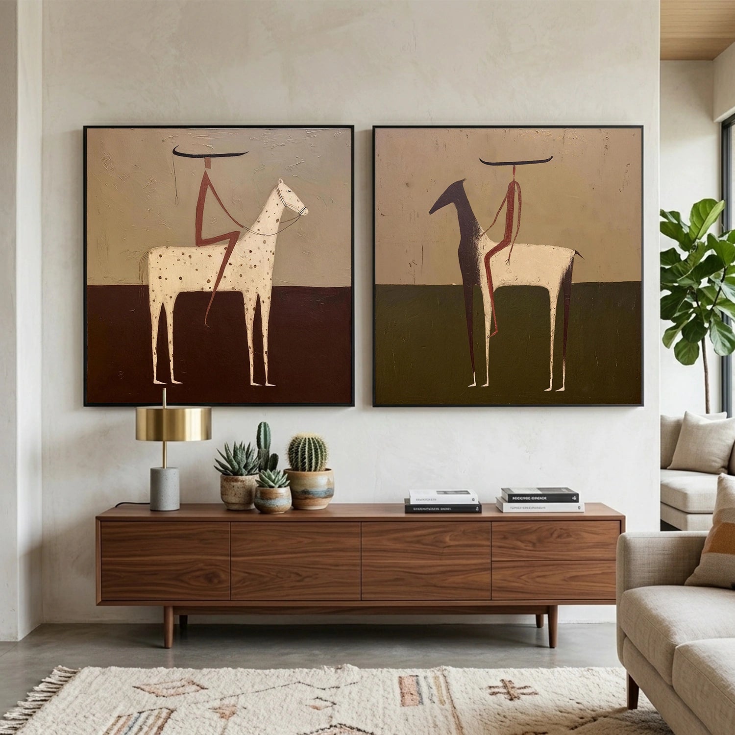 Americana Wall Art Square Set of 2 #VE096