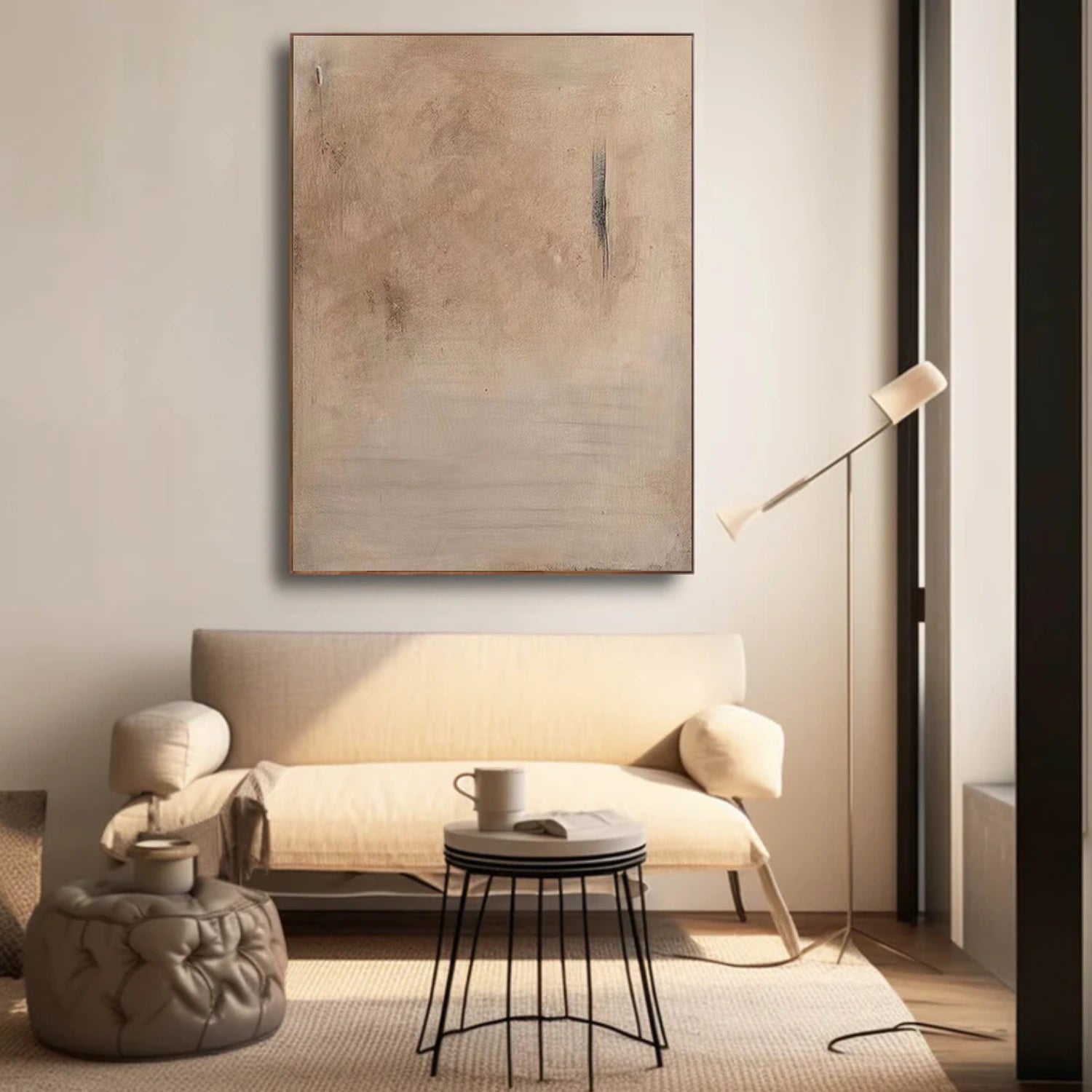Beige & Brown Abstract Wall Art #BB175