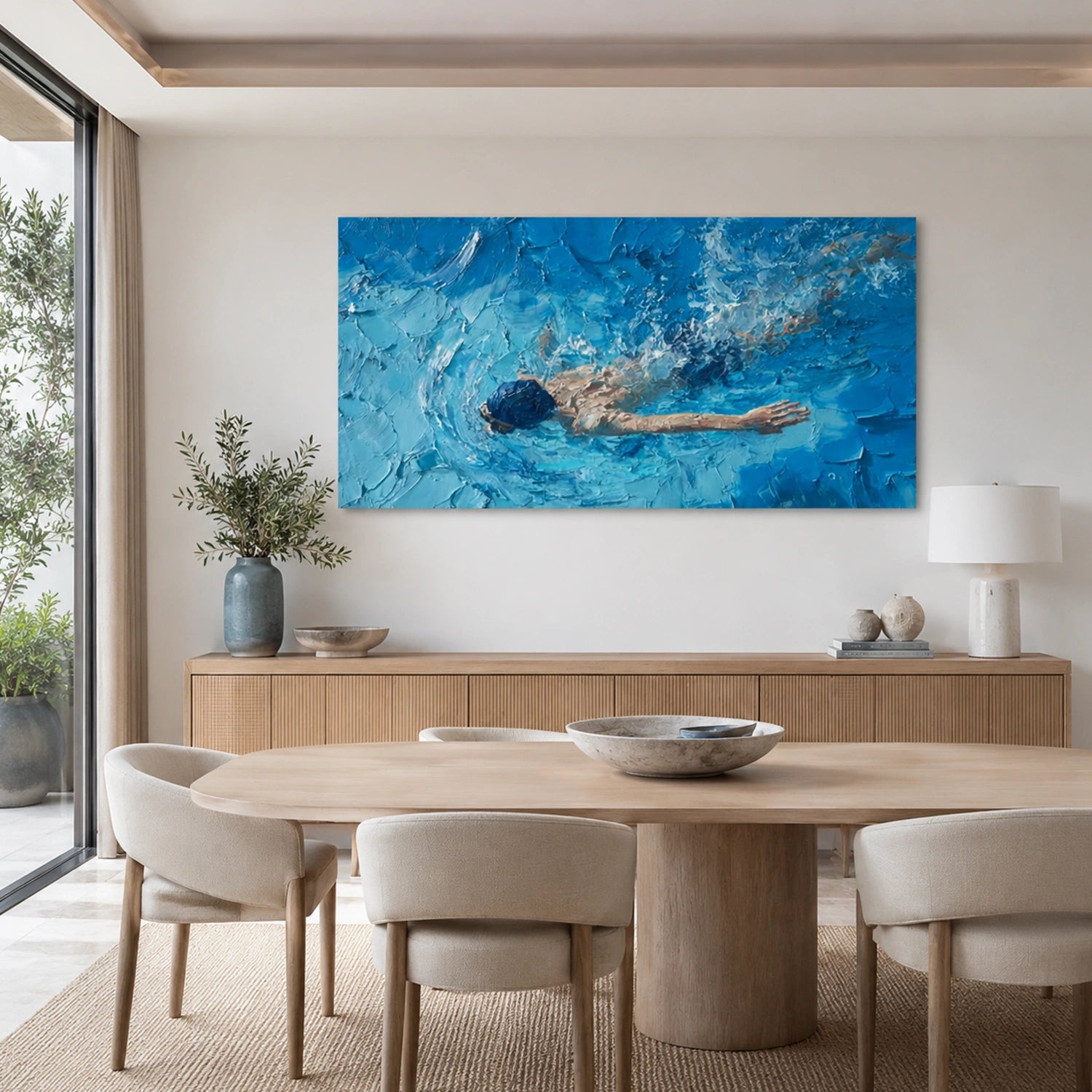 Swimming Sport Art Painting Canvas # SA103
