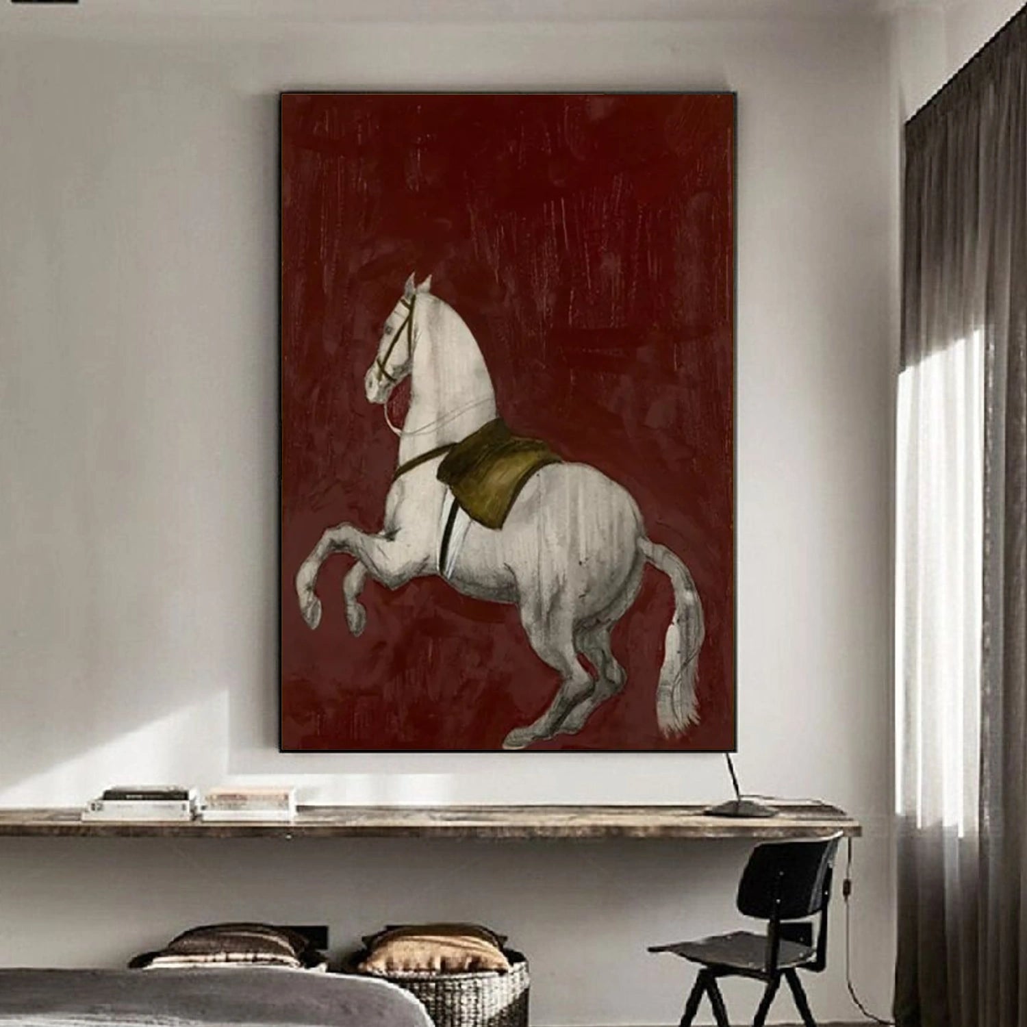Abstract Animal Horse Canvas Art #AP188