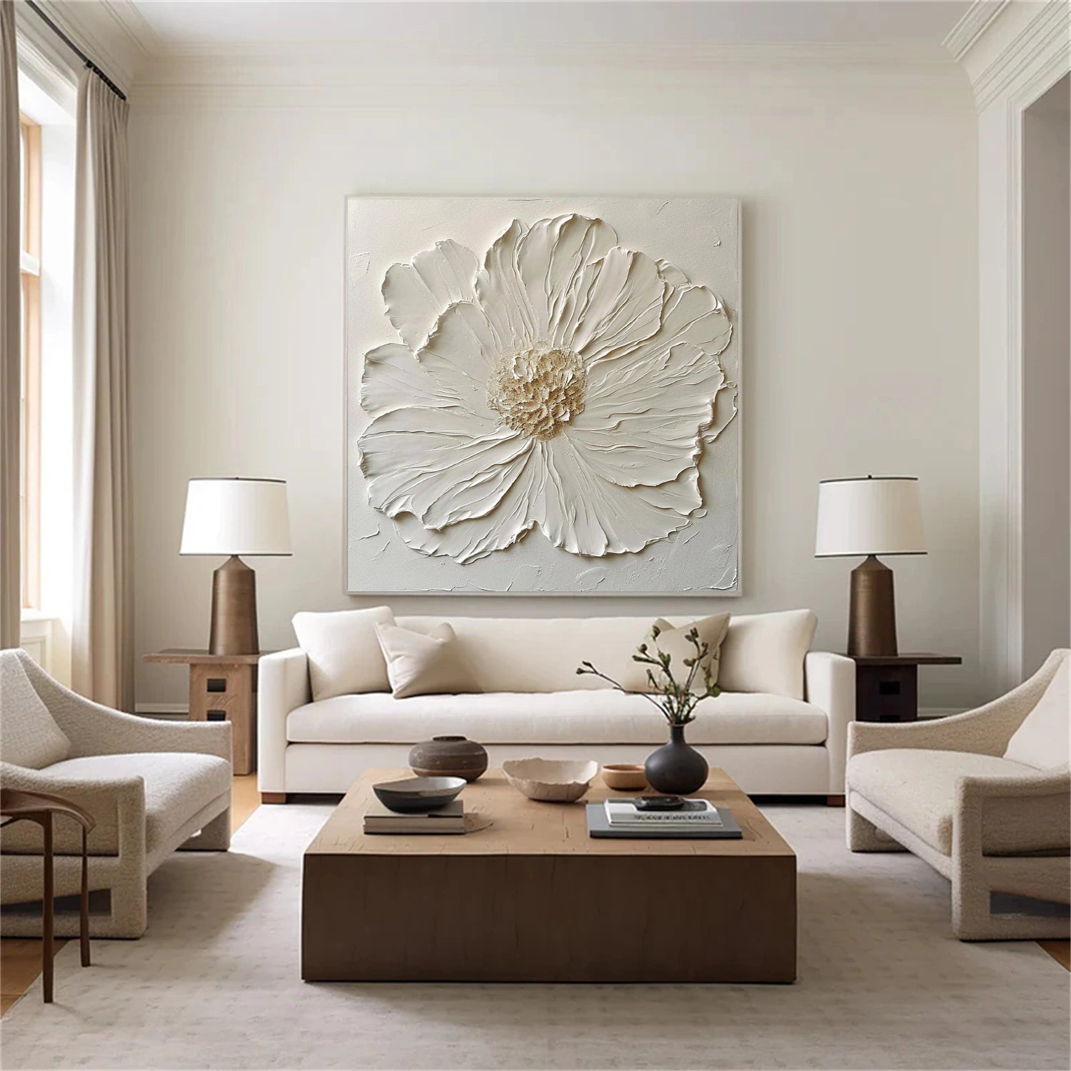 Flower & Tree Abstract Texture Canvas Art #FT 311