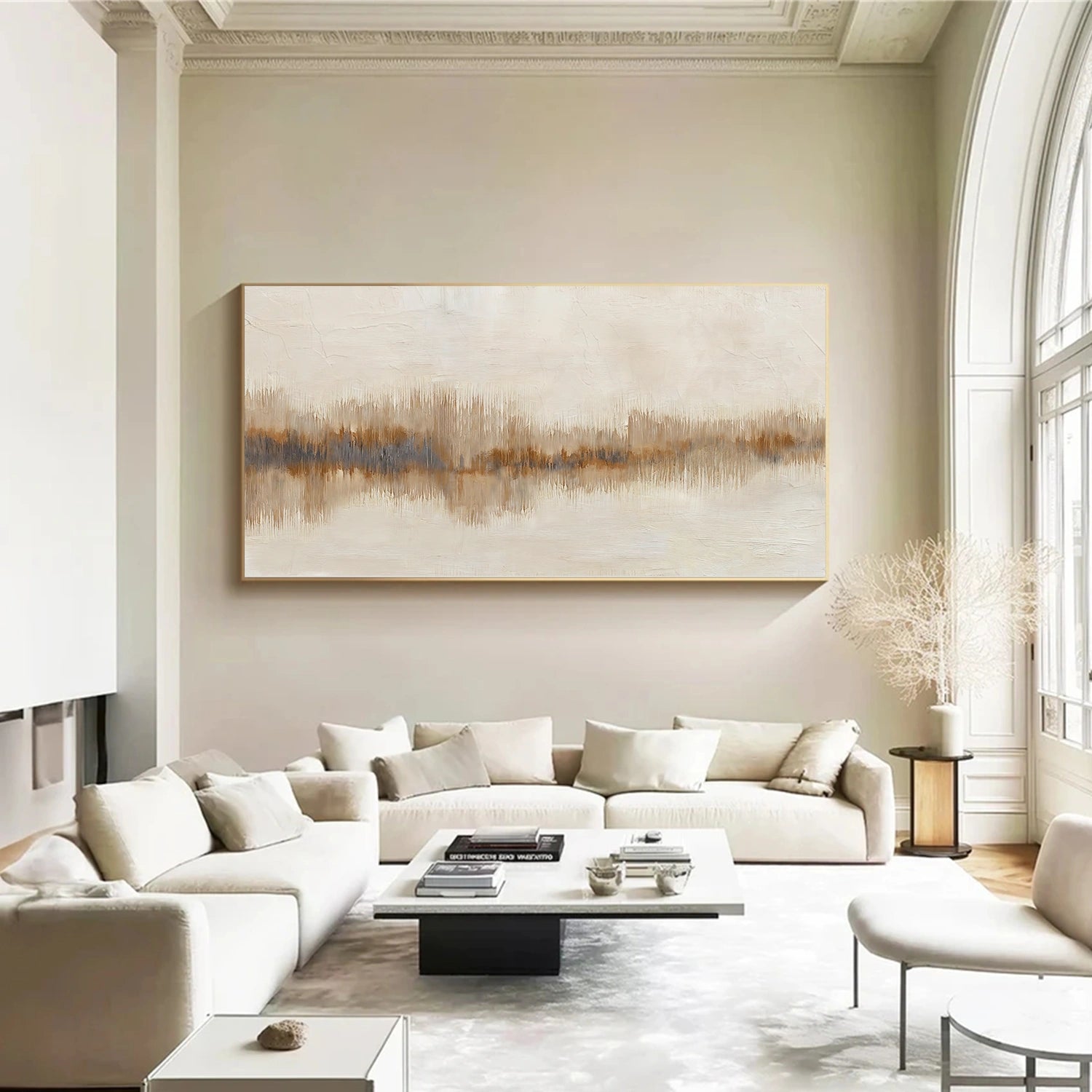 Beige & Brown Abstract Wall Art #BB189