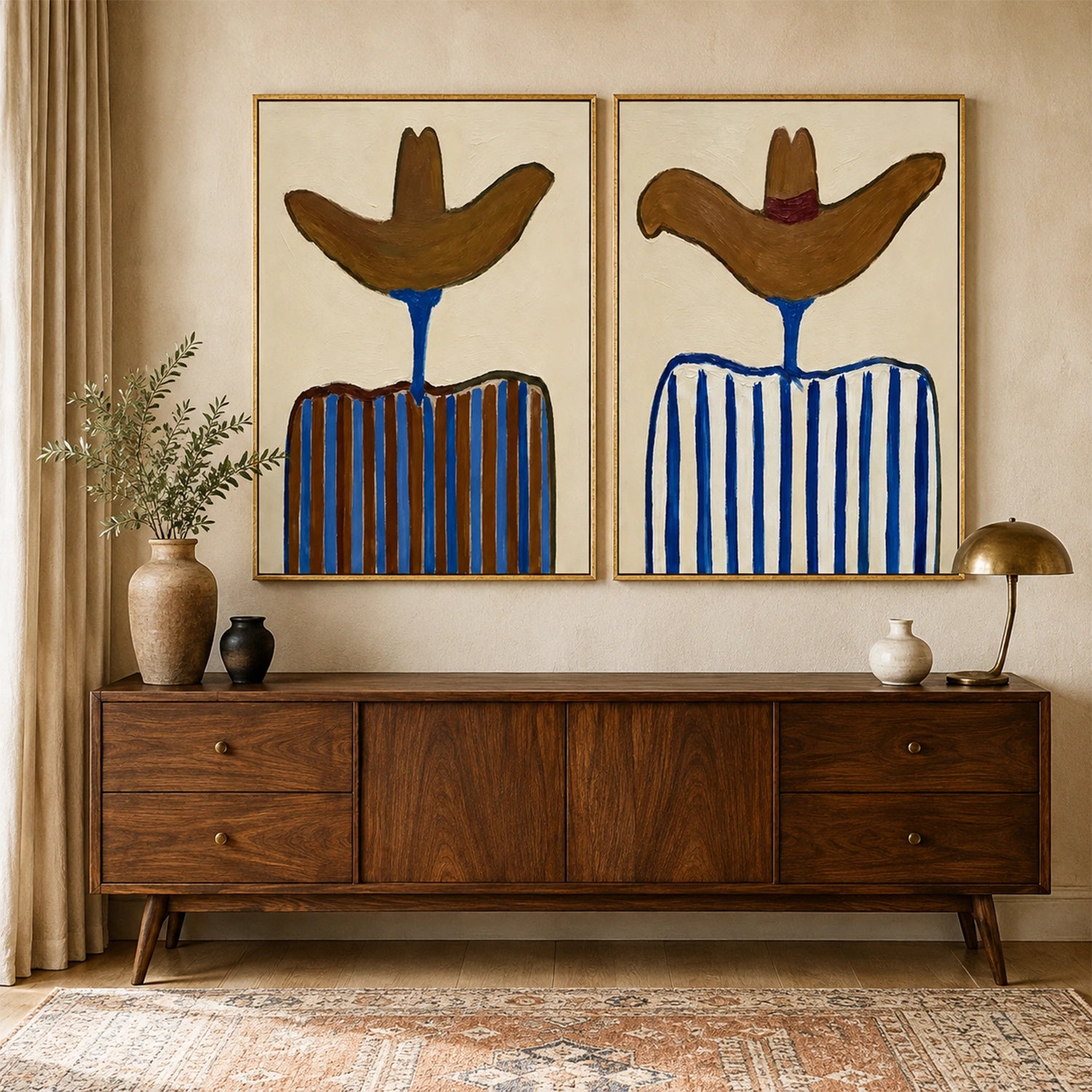 Western Figurative Art Set of 2 #VE170
