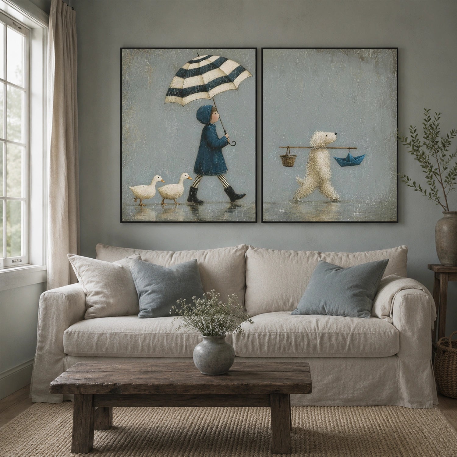 Abstract Portrait Wall Art Set of 2 #PT 089
