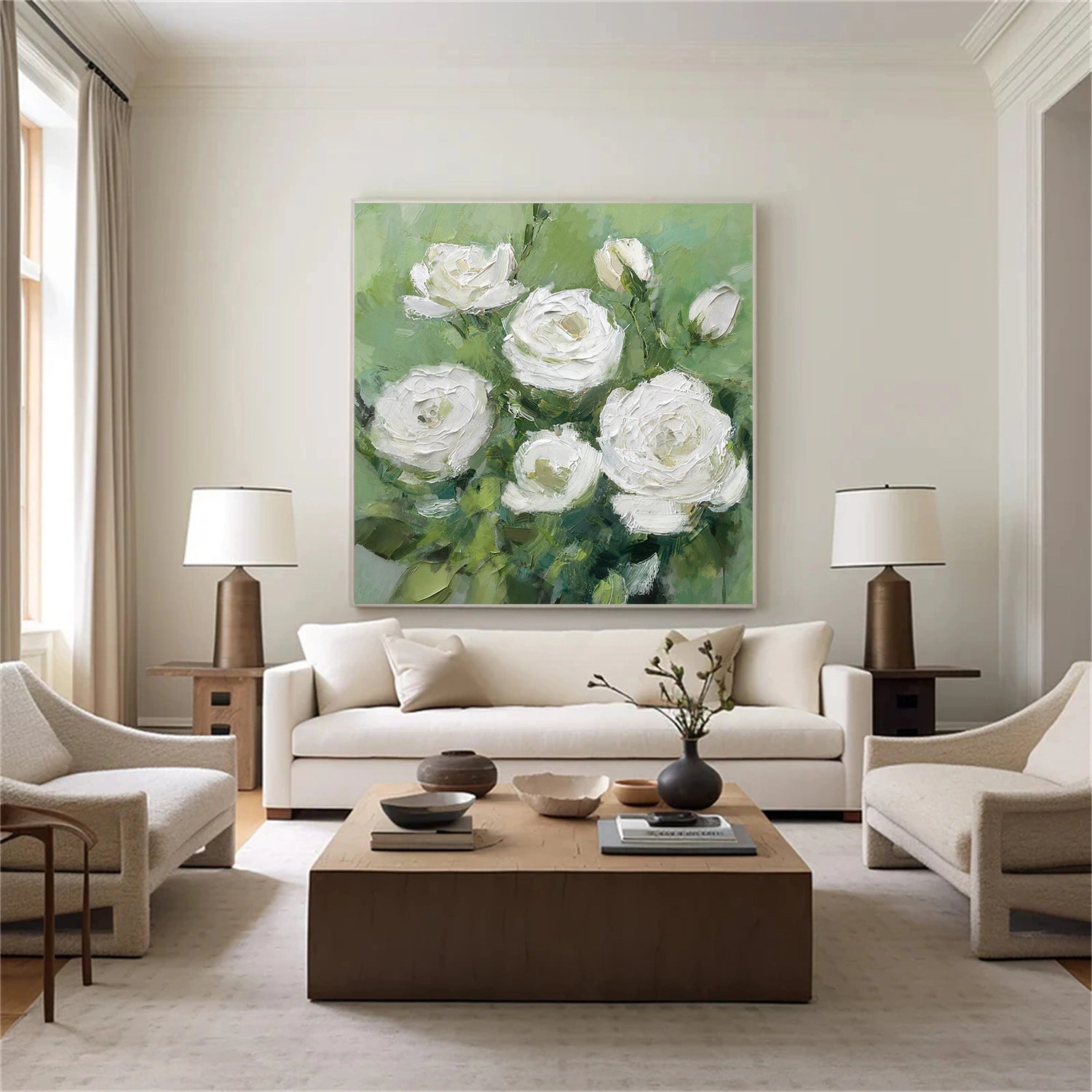 Flower & Tree Abstract Texture Canvas Art #FT 324