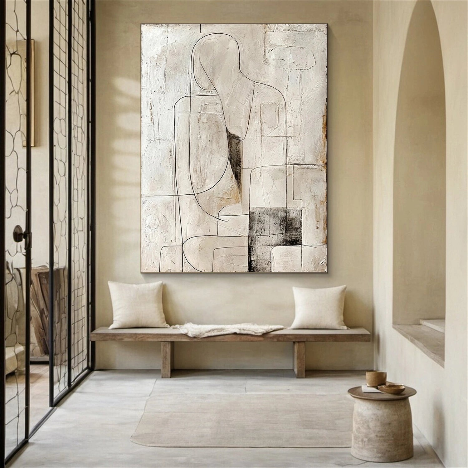 Contemporary Abstract Minimalist Textured Wall Art #CW053